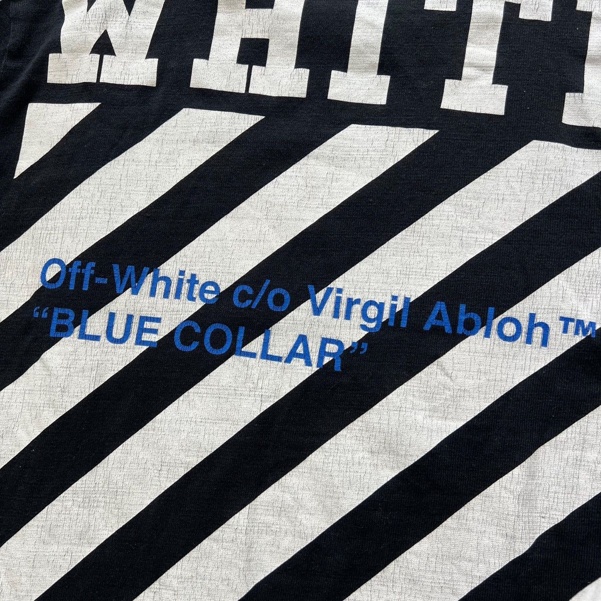 Off-White Off-White Blue Collar Diagonal Long Sleeve T Shirt Size US S / EU 44-46 / 1 - 4 Thumbnail