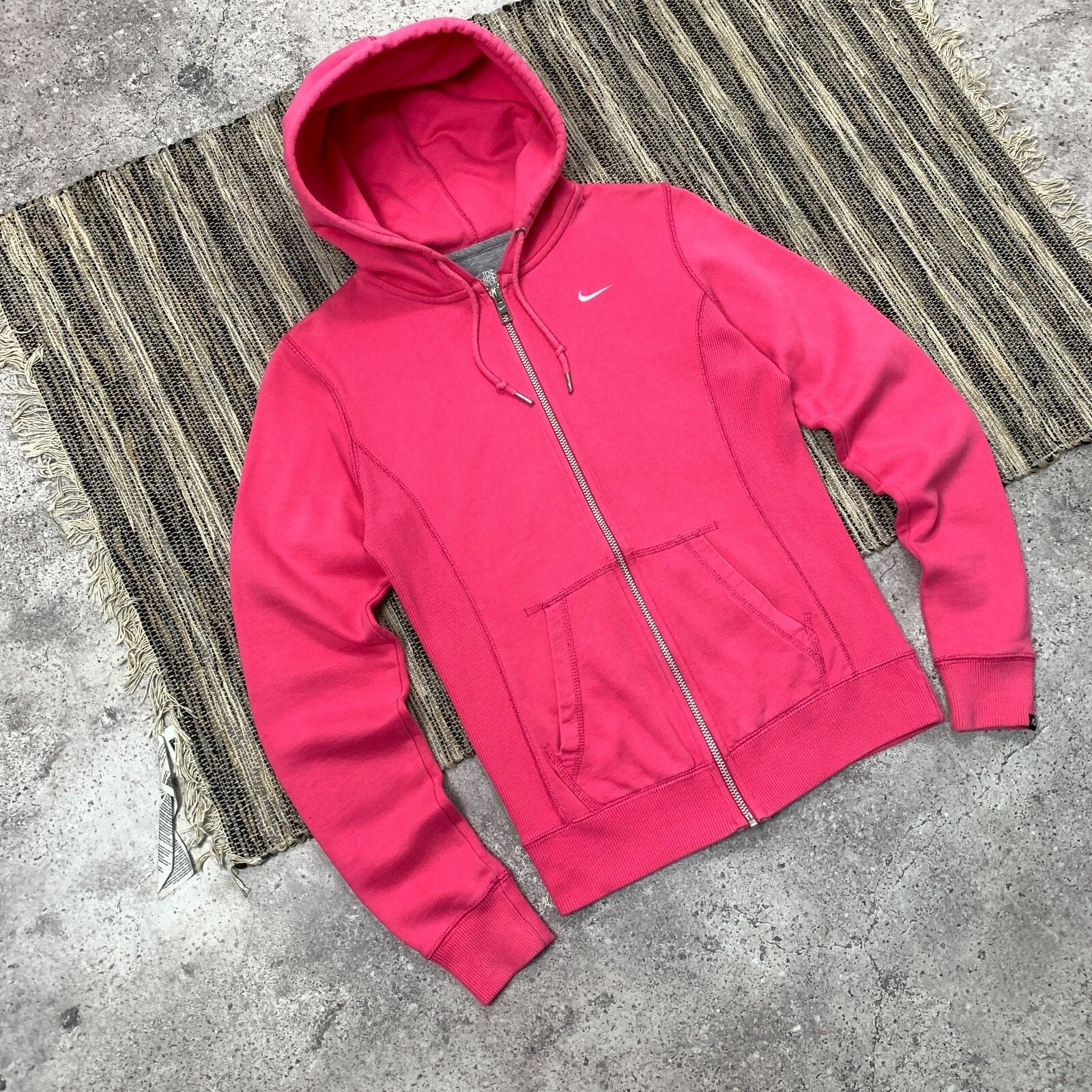 Nike Vintage Nike 90s Swoosh Pink Zip Hoodie Women's Hooded Sweat Size XS / US 0-2 / IT 36-38 - 3 Thumbnail