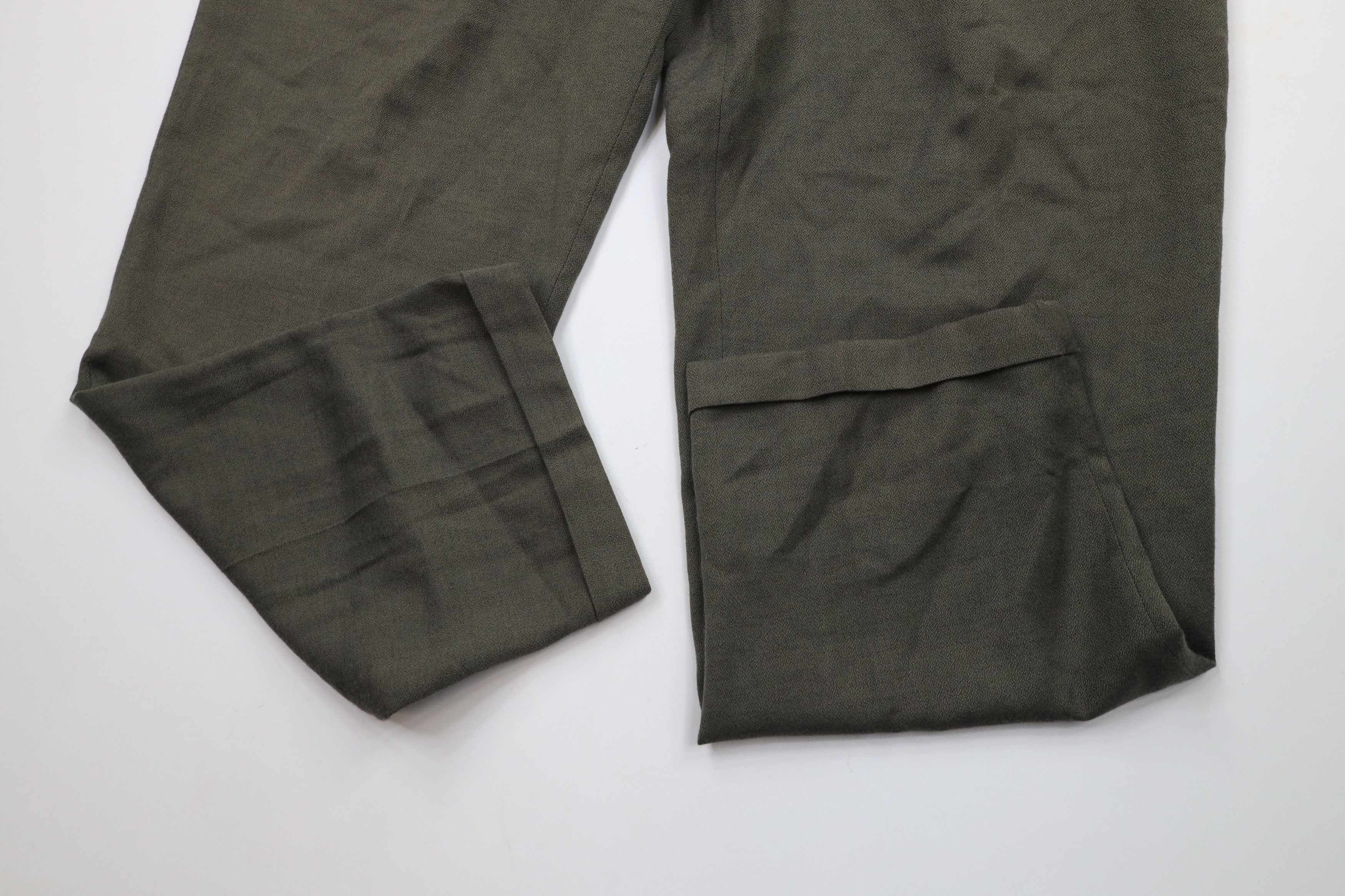 Vintage Vintage 90s Streetwear Wool Blend Wide Leg Chino Pants Green Size US 42 / EU 58 - 5 Thumbnail