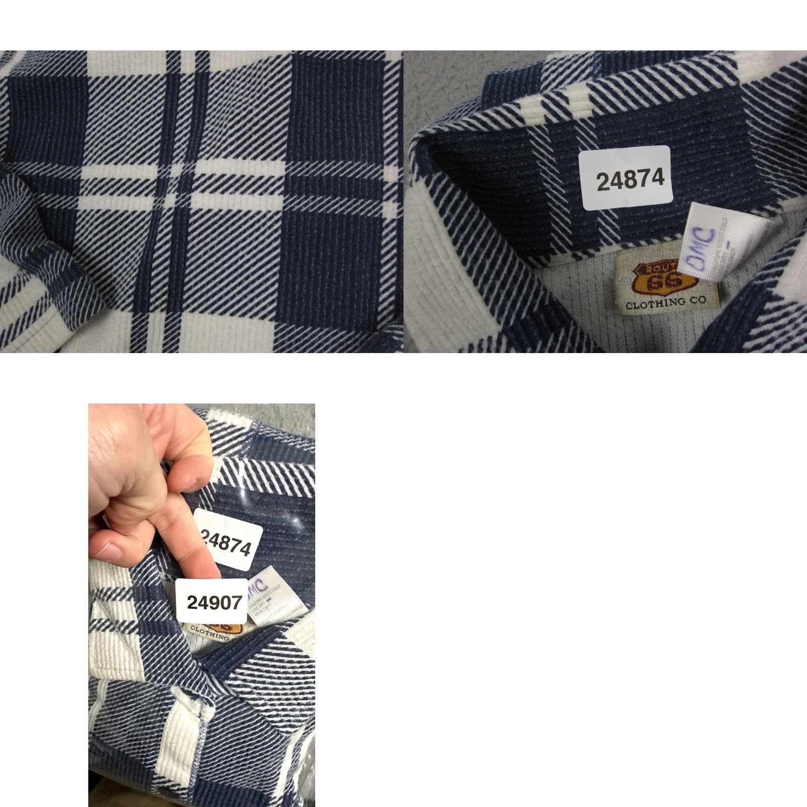 Route 66 VINTAGE Route 66 Shirt Womens Large White Blue Flannel Made in USA Ladies Size L / US 10 / IT 46 - 9 Thumbnail