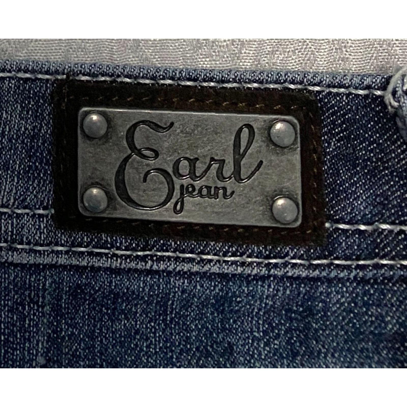 Vintage Earl Jeans Jeans Women's 10 Blue Bootcut Embroidered Bling Rhinestone Pockets Size 32" / US 10 / IT 46 - 3 Thumbnail