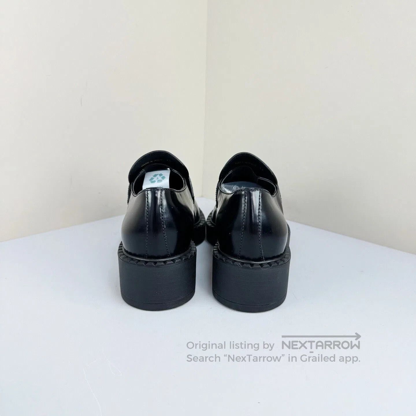 Prada prada black loafer shoes with triangle logo. Size US 6 / IT 36 - 3 Thumbnail