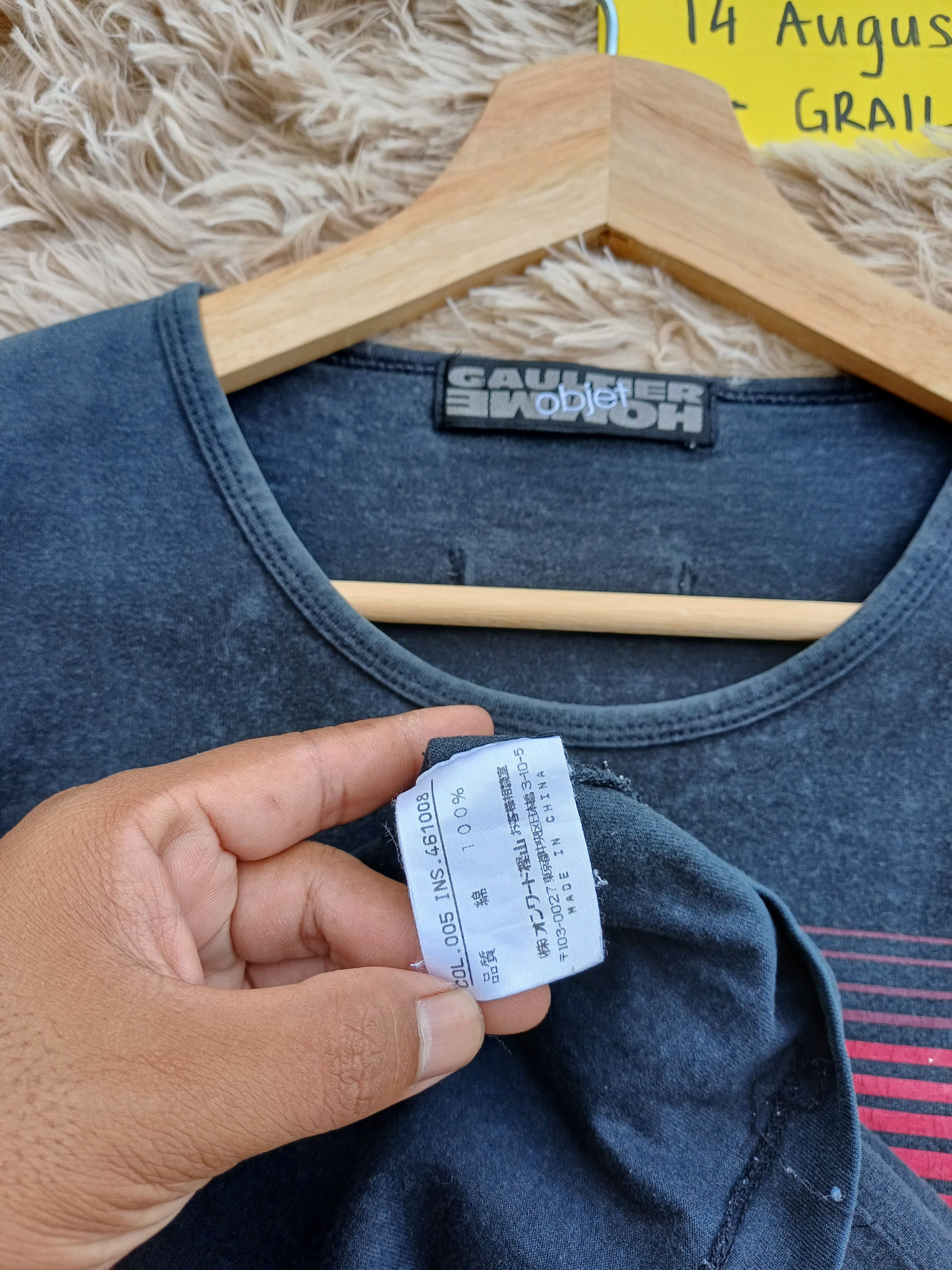 Jean Paul Gaultier Rare Vintage Gaultier Homme Objet Spellout Tee Size US S / EU 44-46 / 1 - 7 Thumbnail