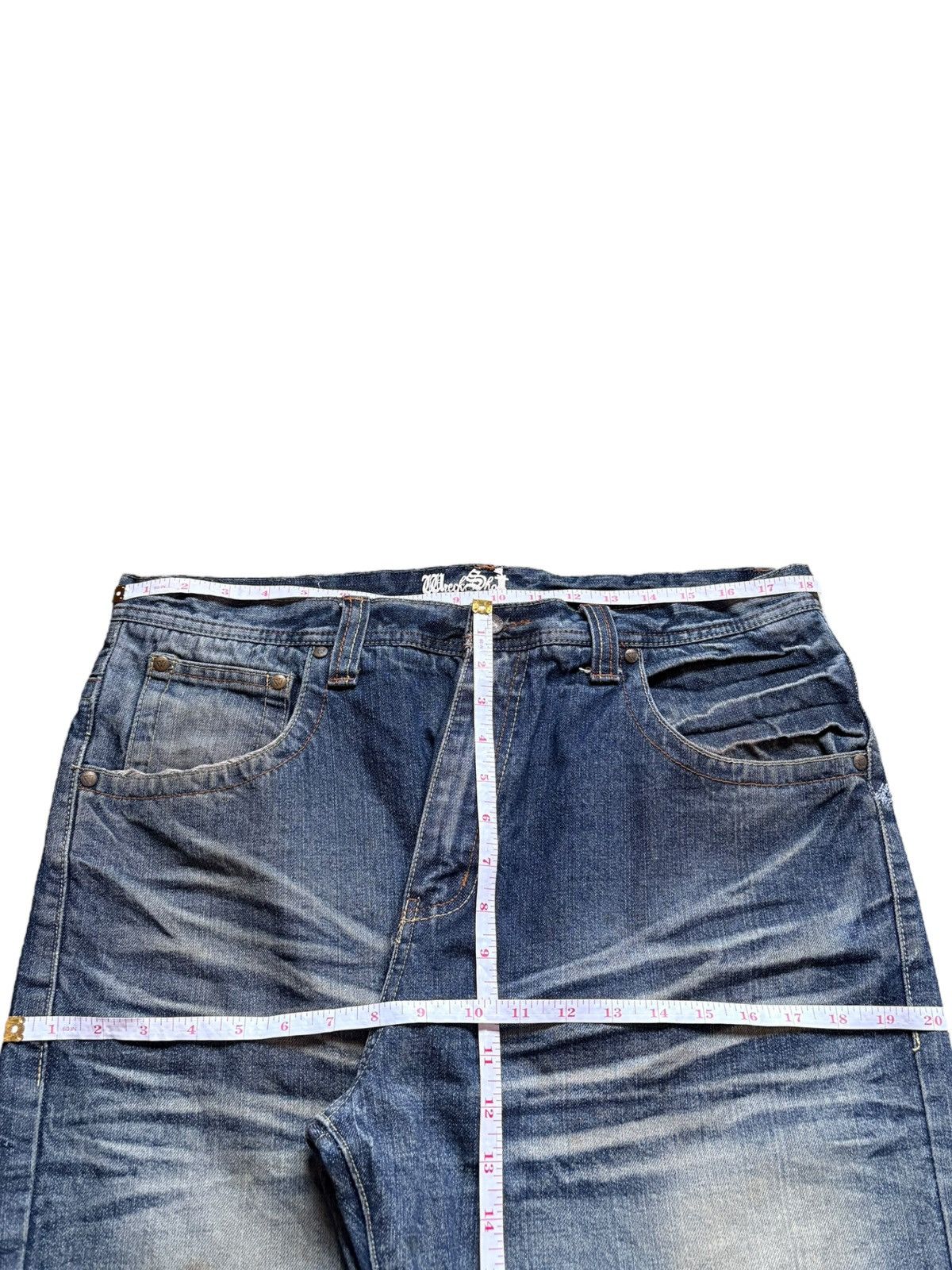 Japanese Brand Vintage Japanese Brand Mud Wash Distress Loose Baggy Jeans Size US 36 / EU 52 - 12 Thumbnail