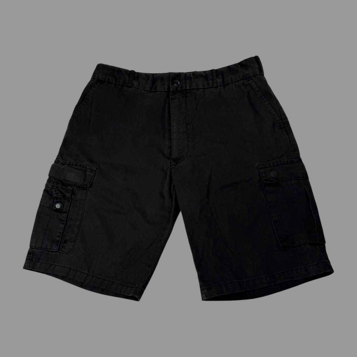 Vintage Vintage 1990s black military cargo shorts Size US 36 / EU 52 - 2 Thumbnail