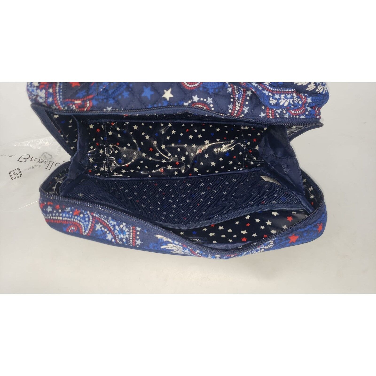 Vera Bradley VERA BRADLEY ICONIC LARGE BLUSH BRUSH CASE PAISLEY BLUE BAG Size ONE SIZE - 3 Thumbnail