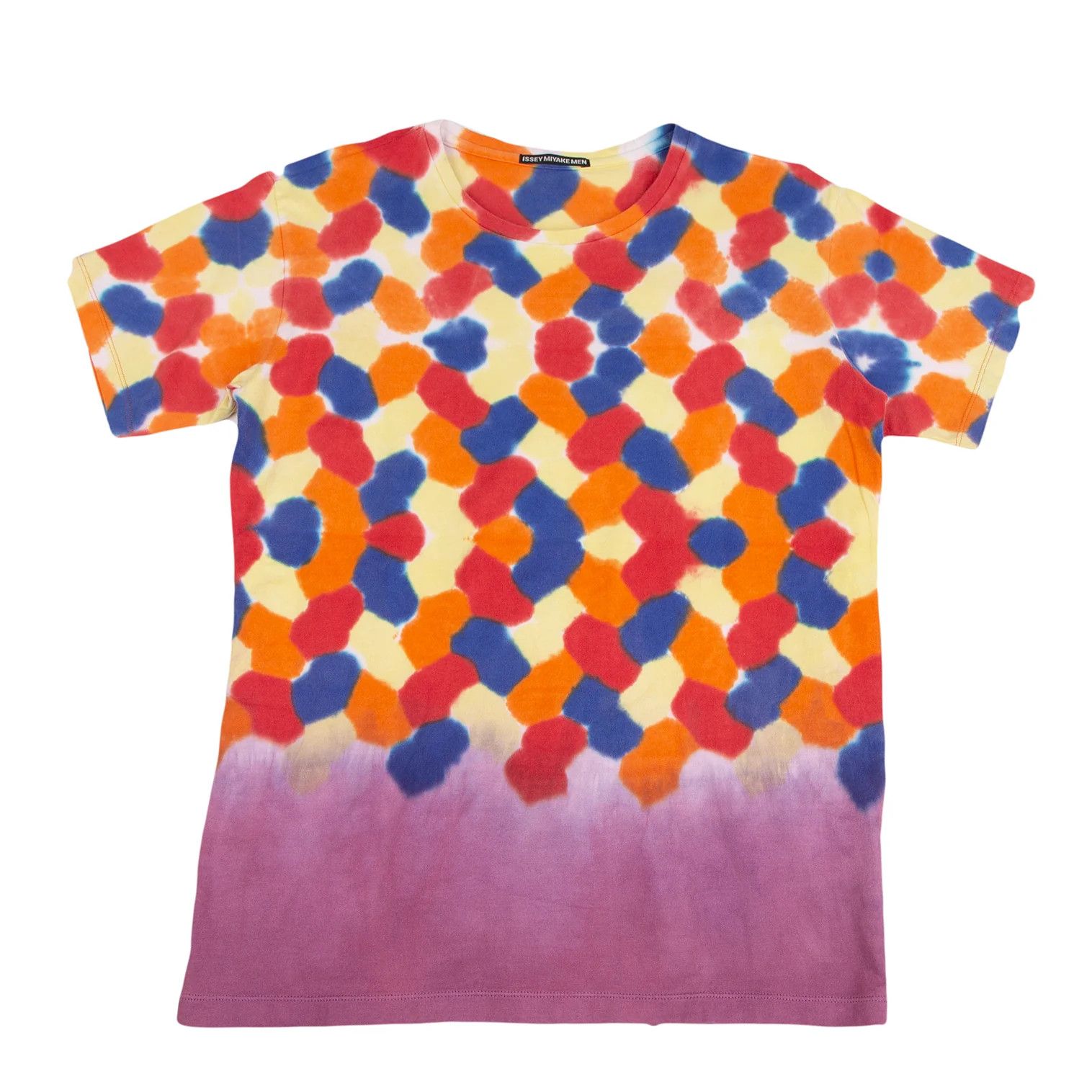 Issey Miyake Multi Watercolor Print T-Shirt in Purple, Size L Size US L / EU 52-54 / 3 - 1 Thumbnail