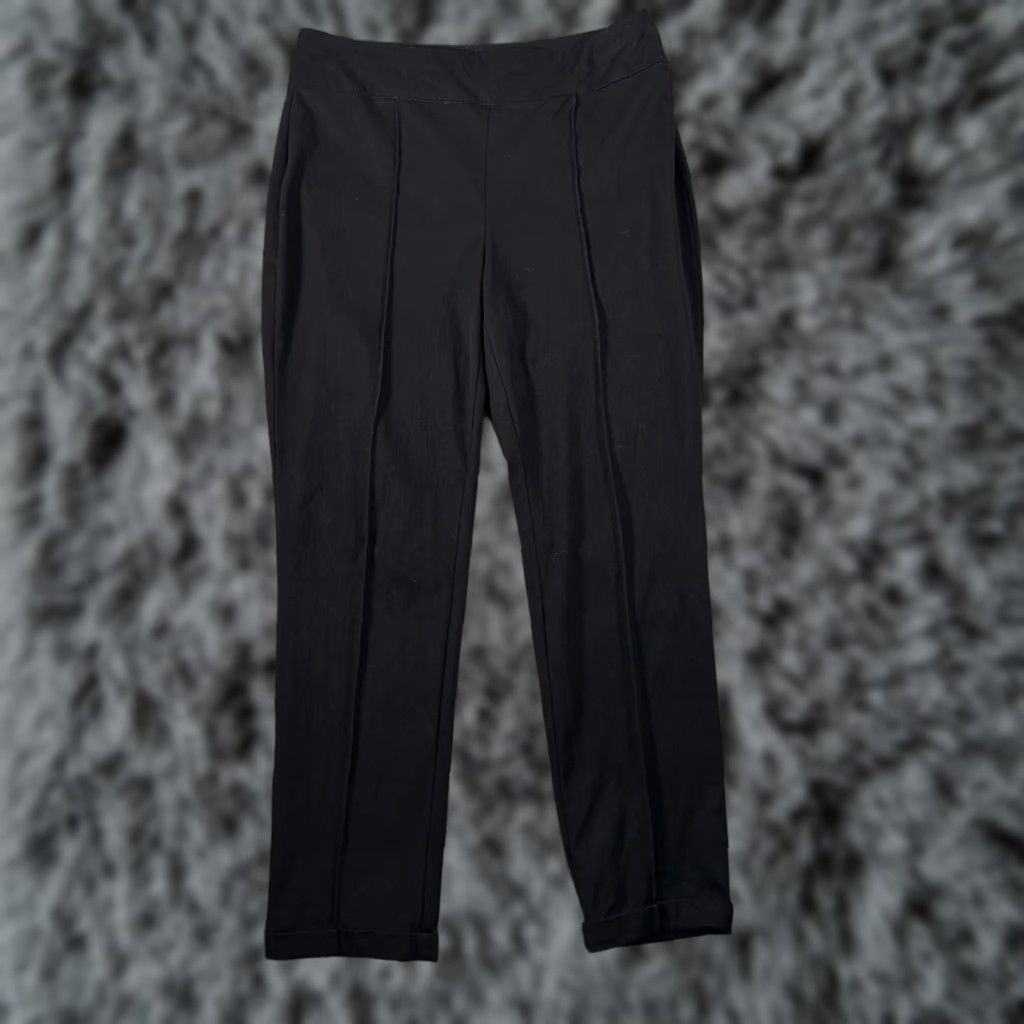 Vintage Chico's Travelers Collection Pants Black Ankle Ponte Knit Tapered Leg Womens Regular Size 1 Stretch Pull-On Classic Size 25" / US 0 / IT 36 - 1 Thumbnail