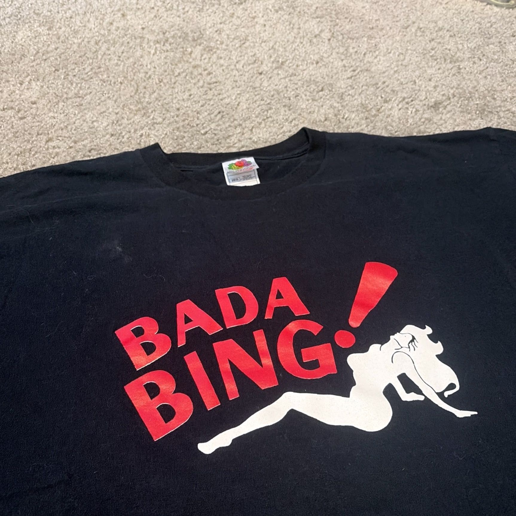 Fruit Of The Loom VINTAGE The Sopranos Bada Bing! Gentlemen’s Club Tv Promo Y2K HBO T-Shirt 2XL Black Men Fruit of the Loom Shirt Size US XXL / EU 58 / 5 - 3 Thumbnail