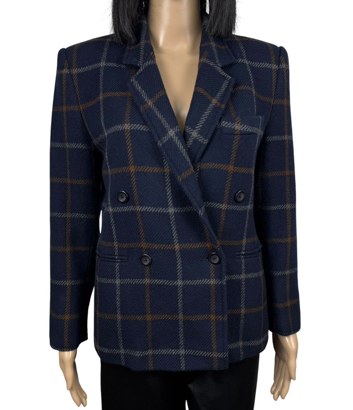 Marella × Vintage Marella Plaid Wool Vintage Blazer Jacket size US6 IT40 Size M / US 6-8 / IT 42-44 - 2 Thumbnail