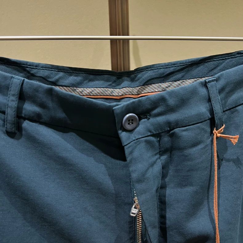 LORO PIANA sizeXL Navy blue elastic cotton men's shorts