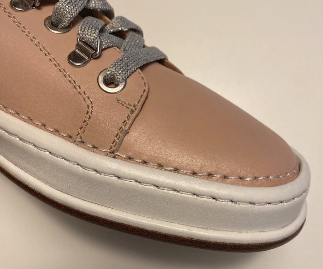 Quercioli Box-sole sneakers in two-tone leather Size US 8 / IT 38 - 1 Thumbnail