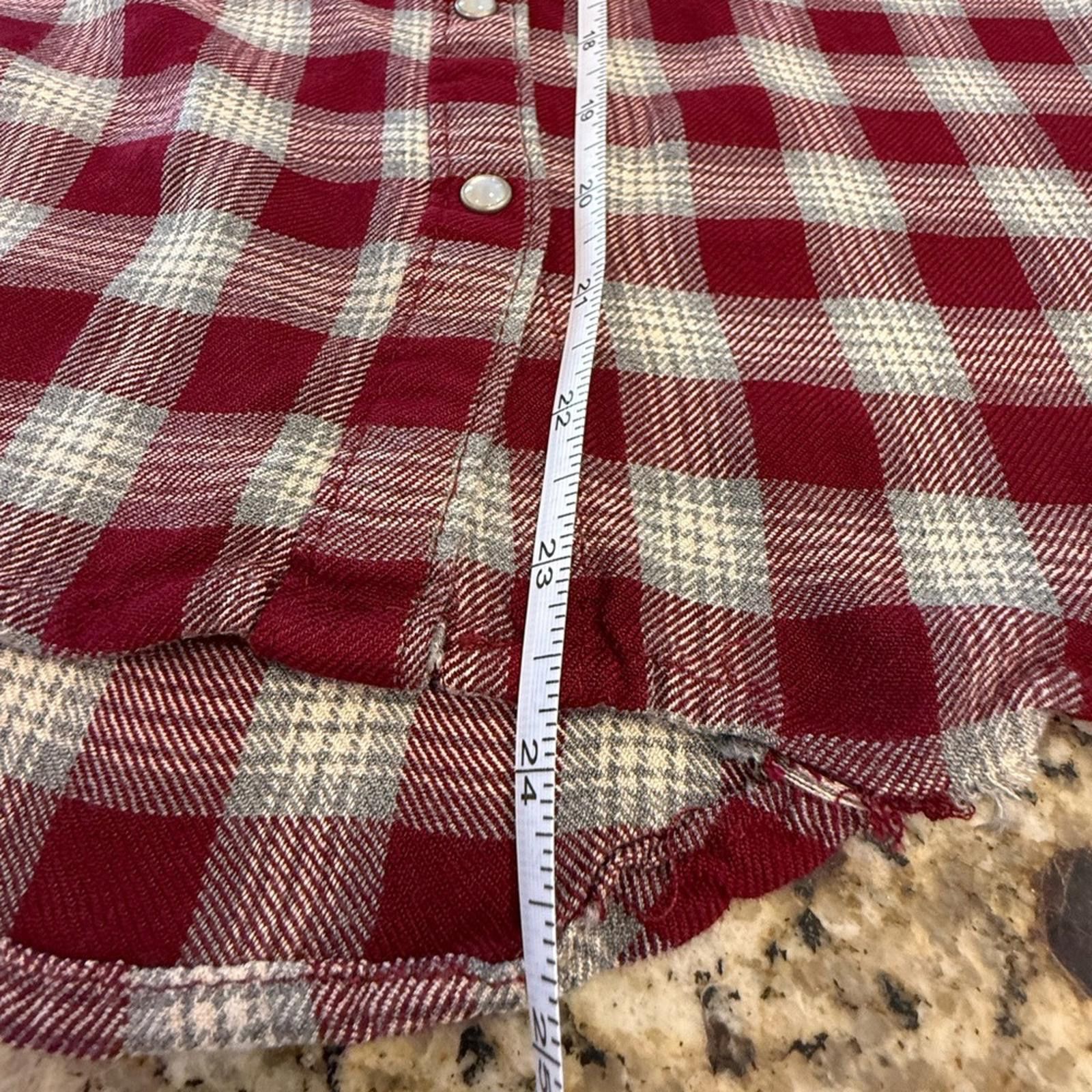 Aeropostale Aeropostale plaid western snap shirt red gray SZ XS FLAW Size XS / US 0-2 / IT 36-38 - 5 Thumbnail