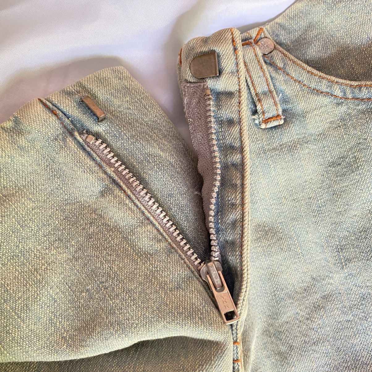 Jean Paul Gaultier JPG Jean Paul Gaultier Y2K Lace Trim Denim Skirt Size 36" / US 14 / IT 50 - 17 Thumbnail