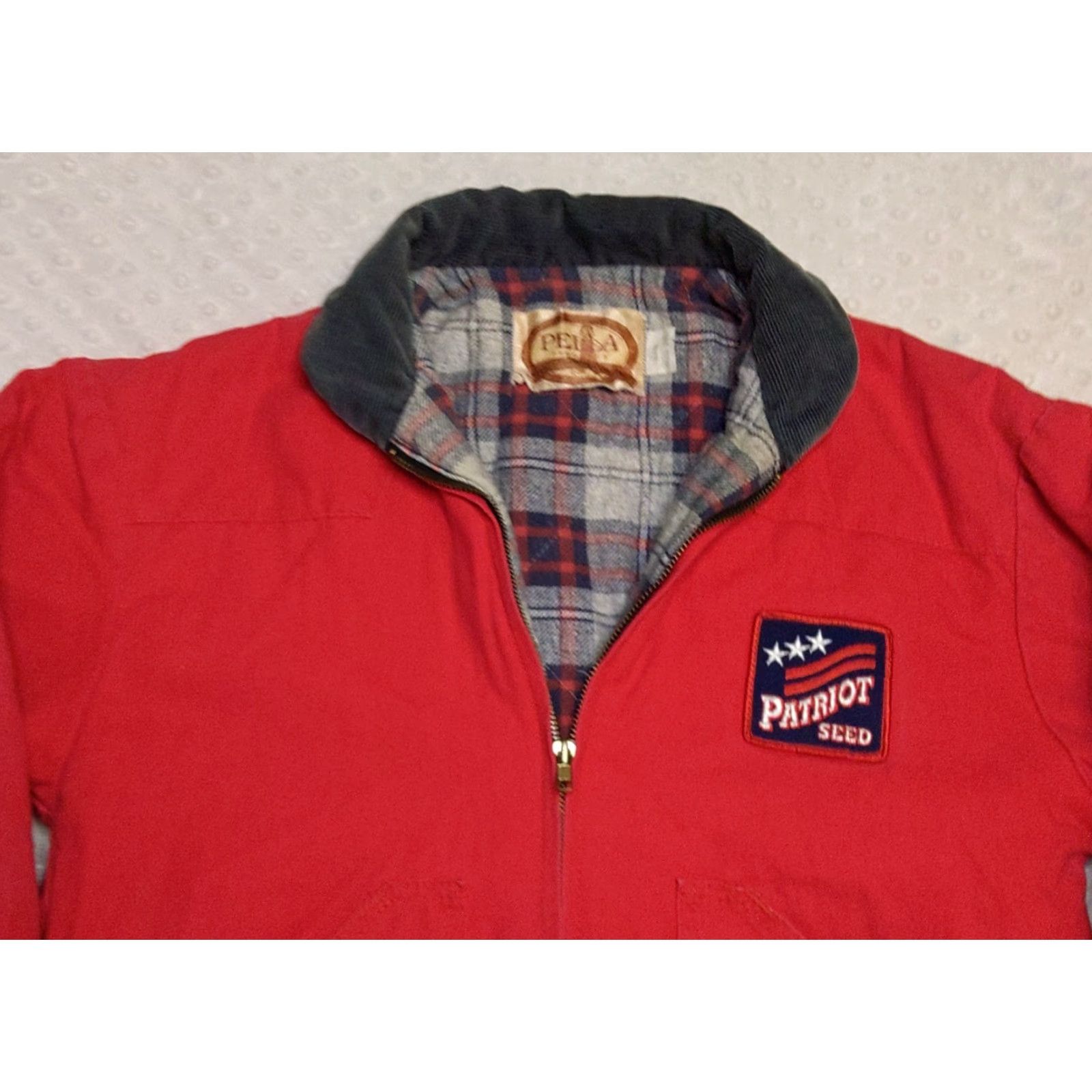 Vintage VTG Pella Chore Jacket Shirt Canvas Red Small Size US S / EU 44-46 / 1 - 4 Thumbnail