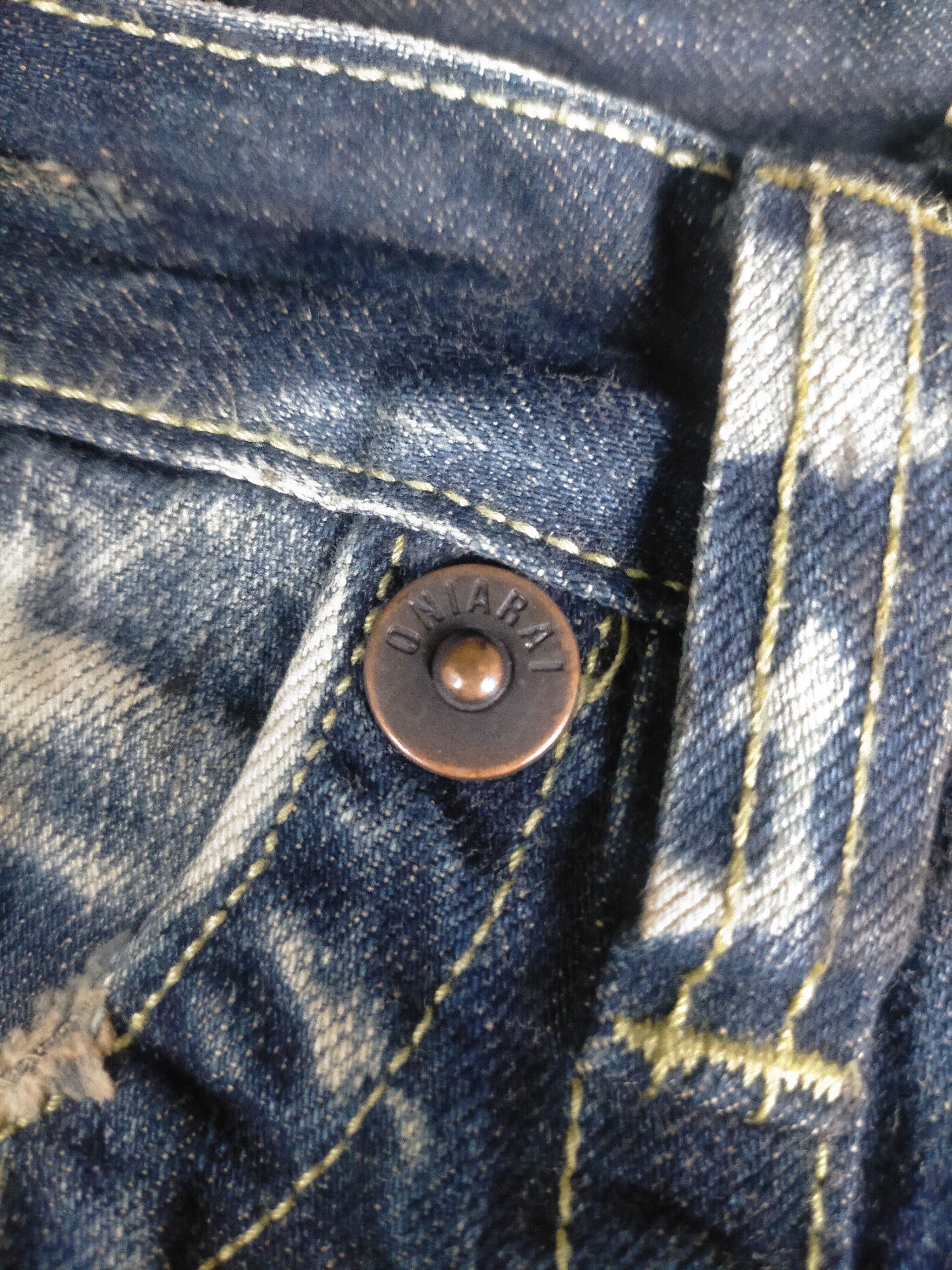 Tornado Mart Vintage Rare Oniarai Crazy Clawmark Washed Jeans Size US 30 / EU 46 - 7 Thumbnail