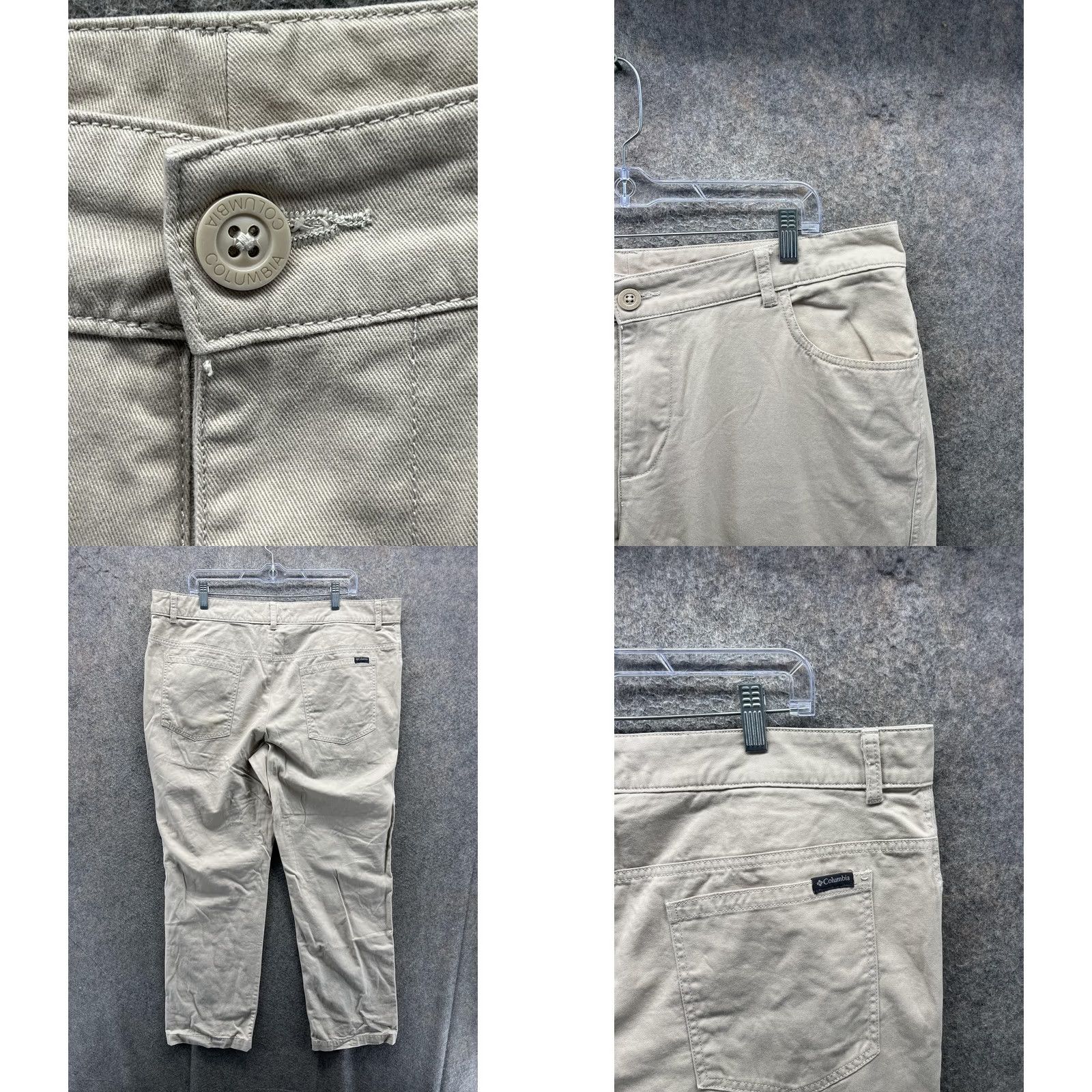 Vintage Columbia Pants Mens 40x32 Beige Chino Cotton Regular Fit Straight Leg Casual Size US 40 / EU 56 - 8 Thumbnail