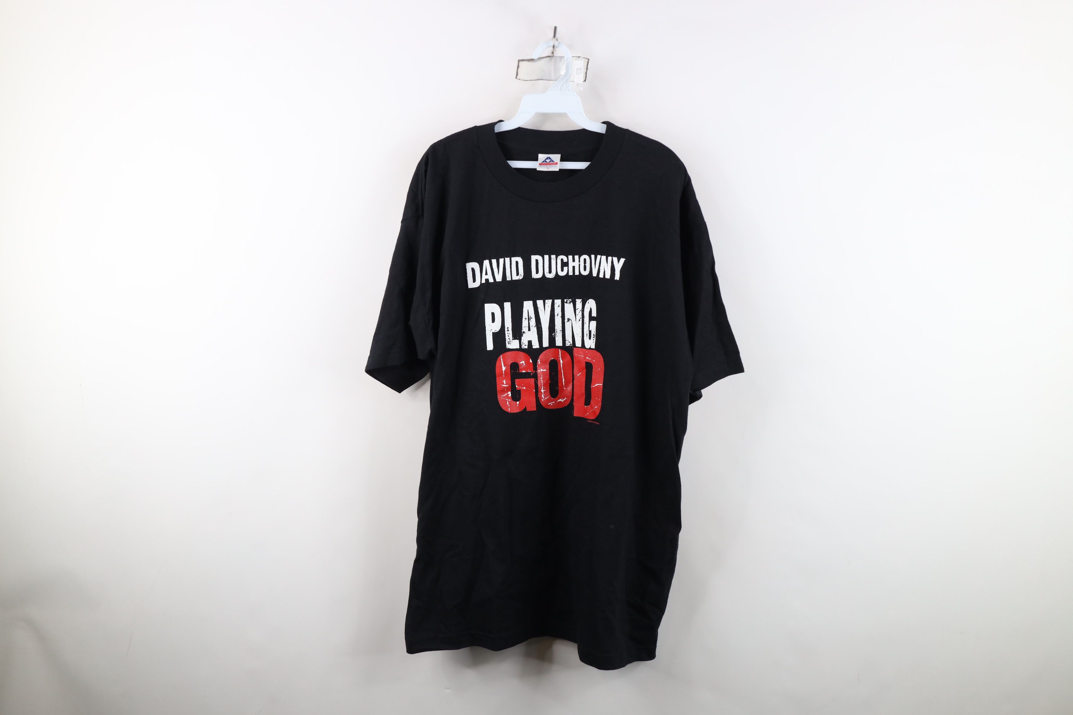 Vintage Vintage 90s Playing God Movie Short Sleeve T-Shirt Black Size US XL / EU 56 / 4 - 1 Thumbnail