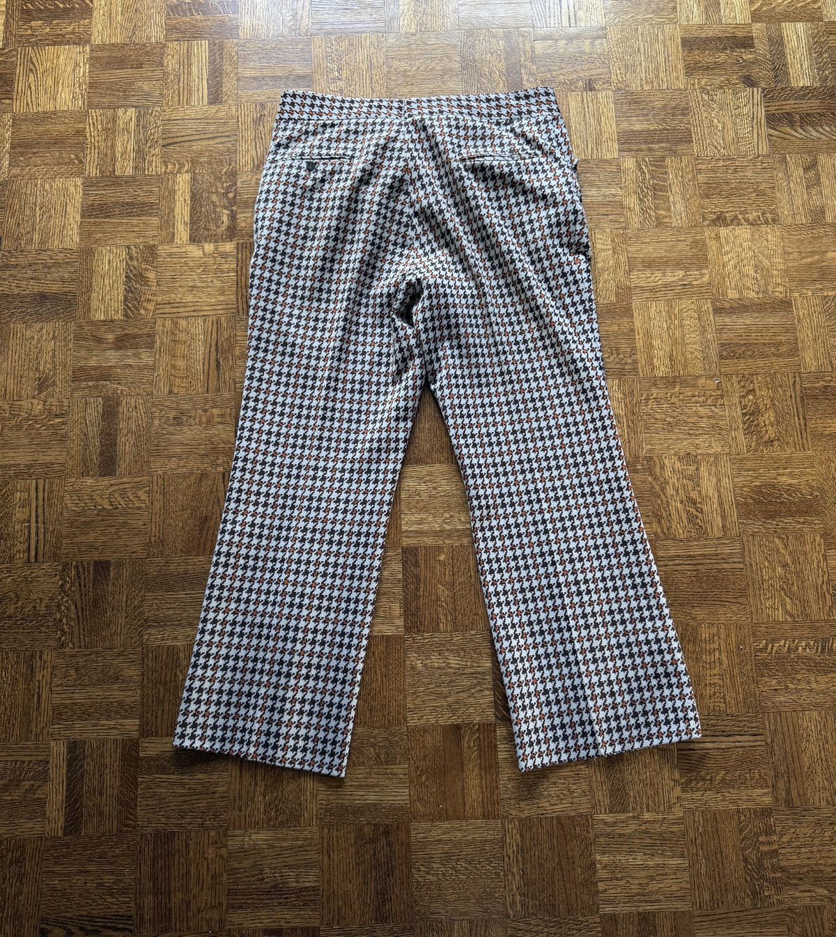 Vintage Vintage 70s Houndstooth Flared Bell Bottoms Trousers Size US 36 / EU 52 - 4 Thumbnail