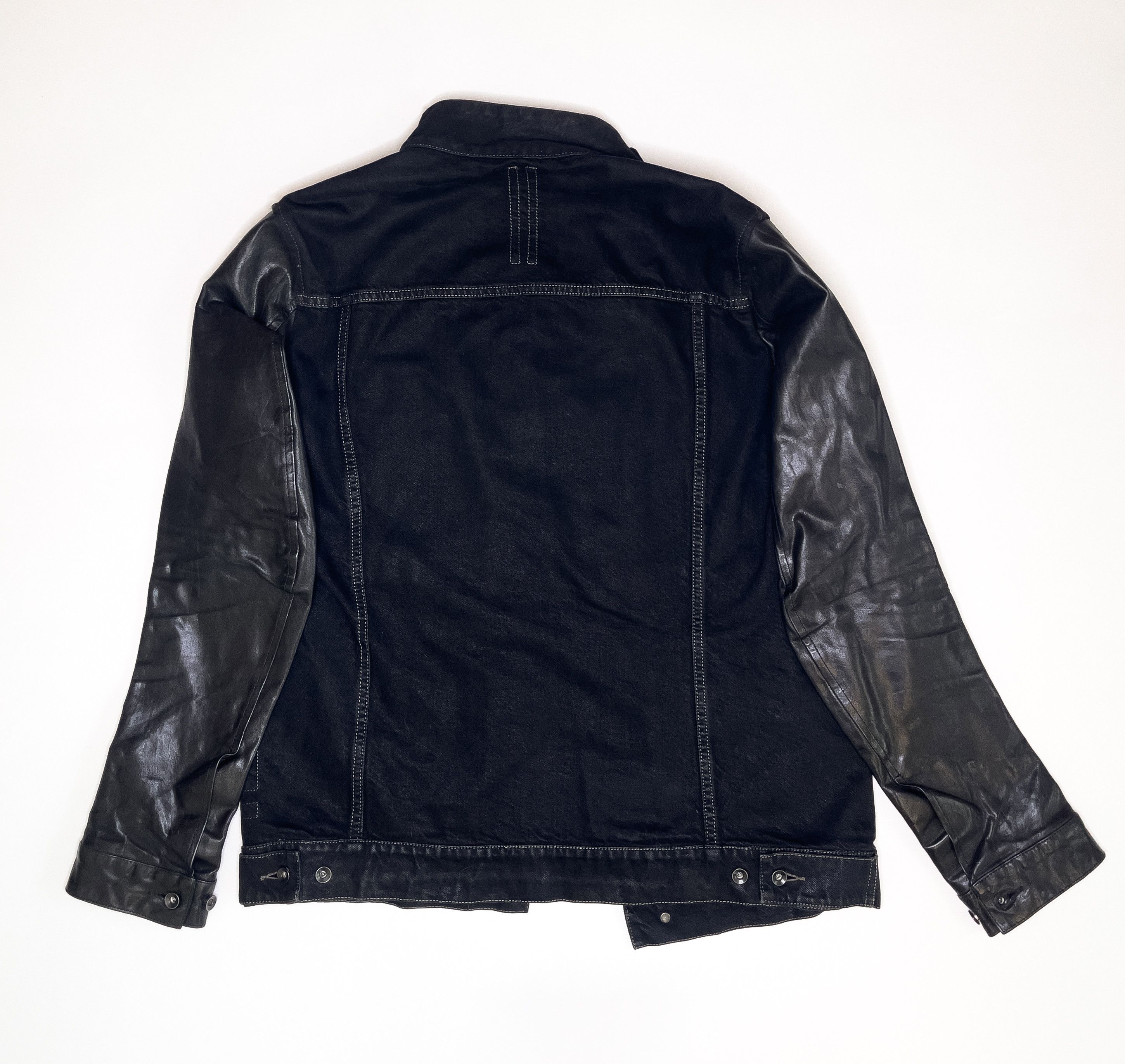 Rick Owens Drkshdw F/W12 Black Leather Sleeve Slave Jacket Size US L / EU 52-54 / 3 - 2 Thumbnail