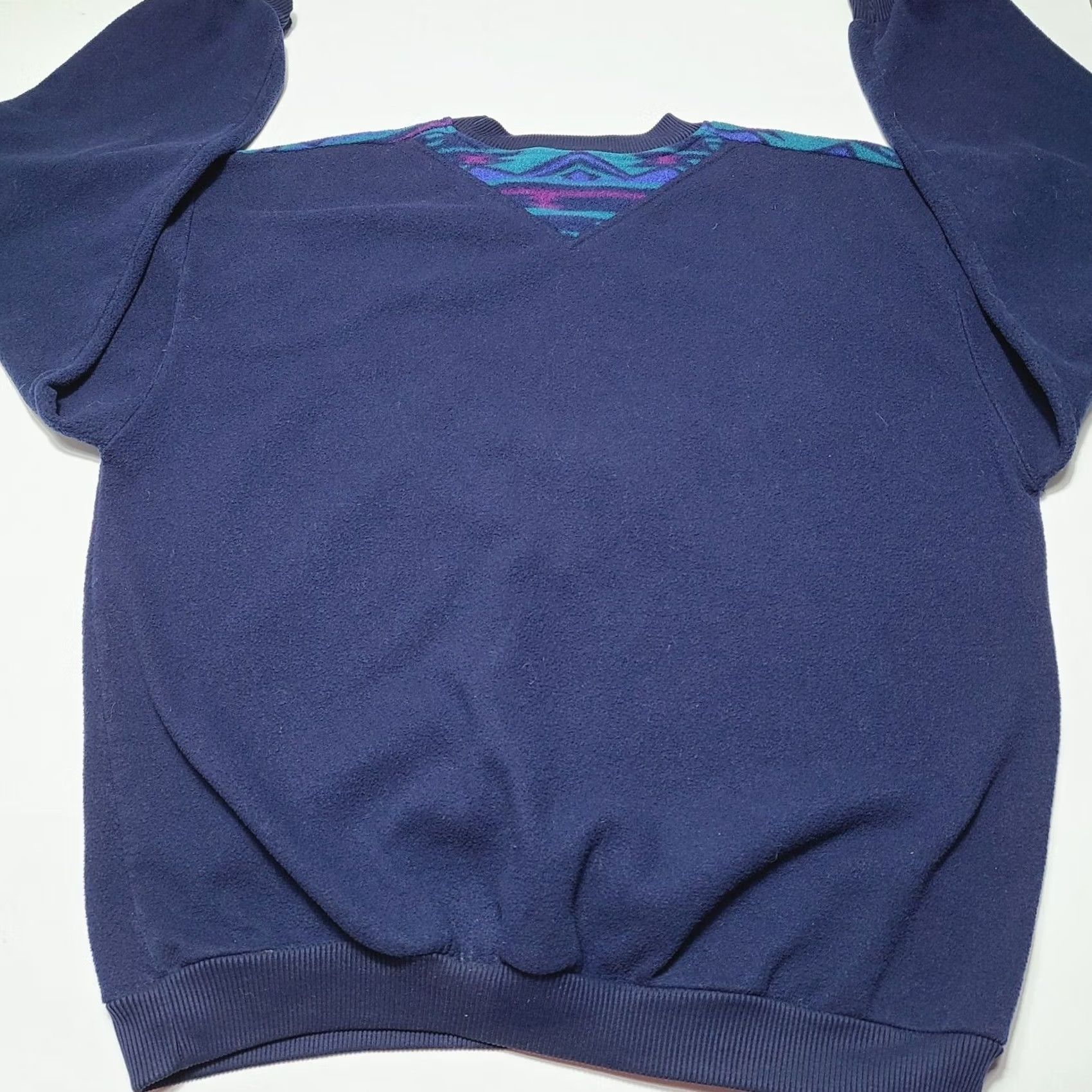 Pierre Cardin VINTAGE Pierre Cardin Pullover Long Sleeve Sweater Aztec Men's XL 90s Azul Blue Patterned Solid Logo Pockets Casual Workwear Mens Size US XL / EU 56 / 4 - 5 Thumbnail
