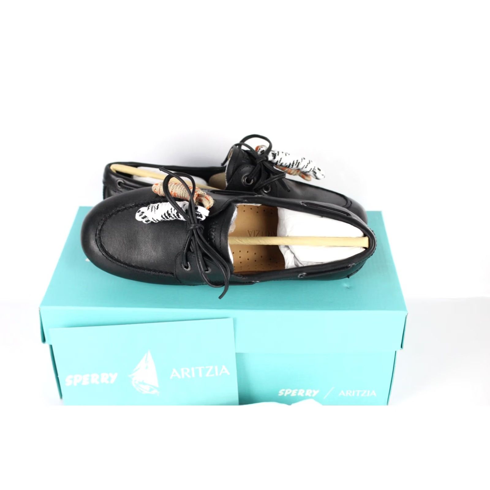 Sperry Sperry Top Sider Aritzia Women's Slim Boat Shoes ATZ Size 6 Black Leather Boat Shoe Women Slim ATZ 6 Black Leather Size M / US 6-8 / IT 42-44 - 3 Thumbnail