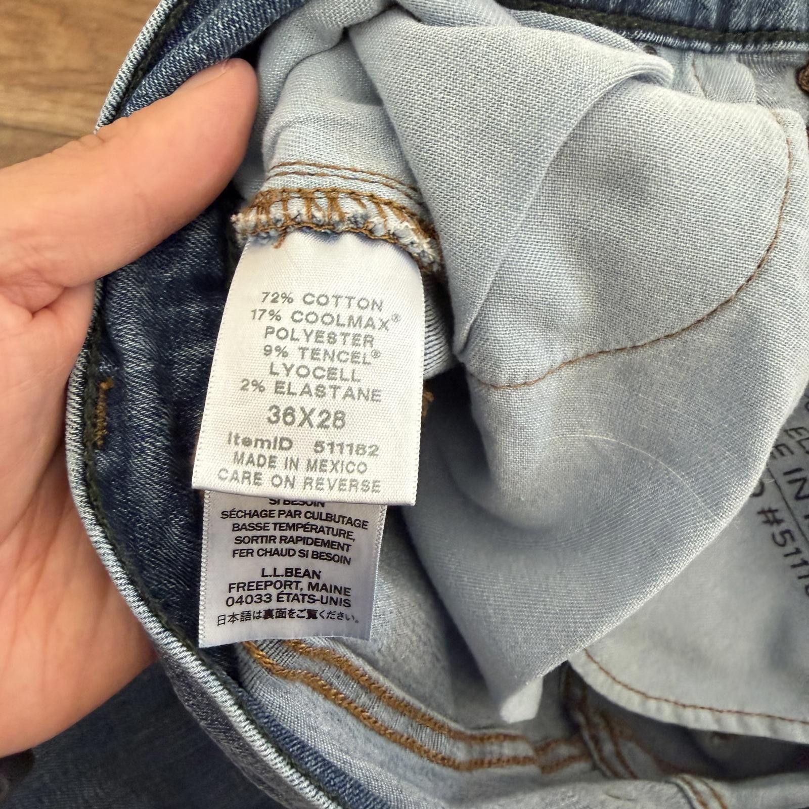 L.L. Bean L.L. Bean Beanflex Classic Fit Light Denim Jeans 36x28 Size US 36 / EU 52 - 7 Thumbnail