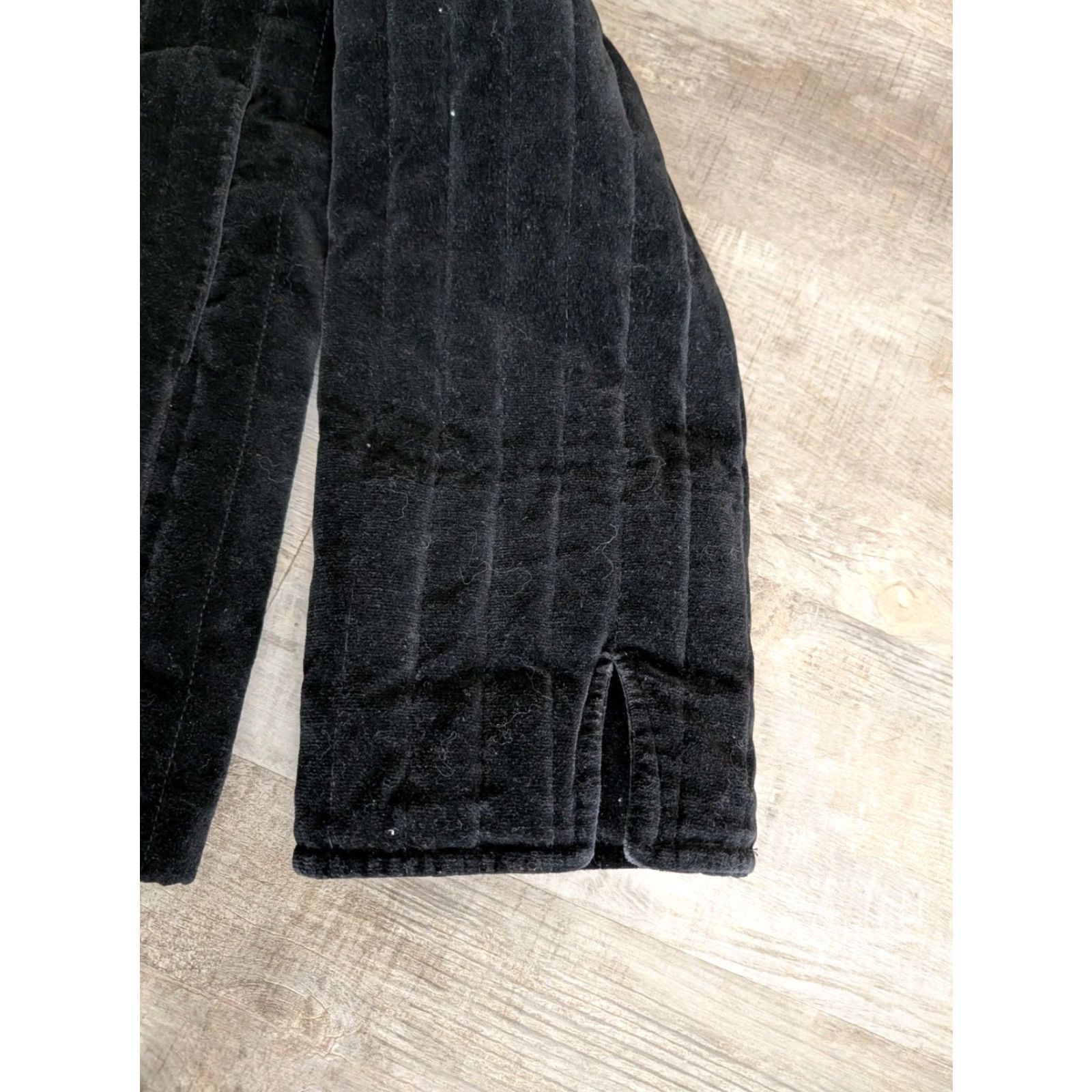 Velvet VINTAGE F.A. Chatta Women's Velvet Toggle Jacket Mid-Length 10 Black Party/Cocktail, Formal, Casual Womens Size L / US 10 / IT 46 - 7 Thumbnail