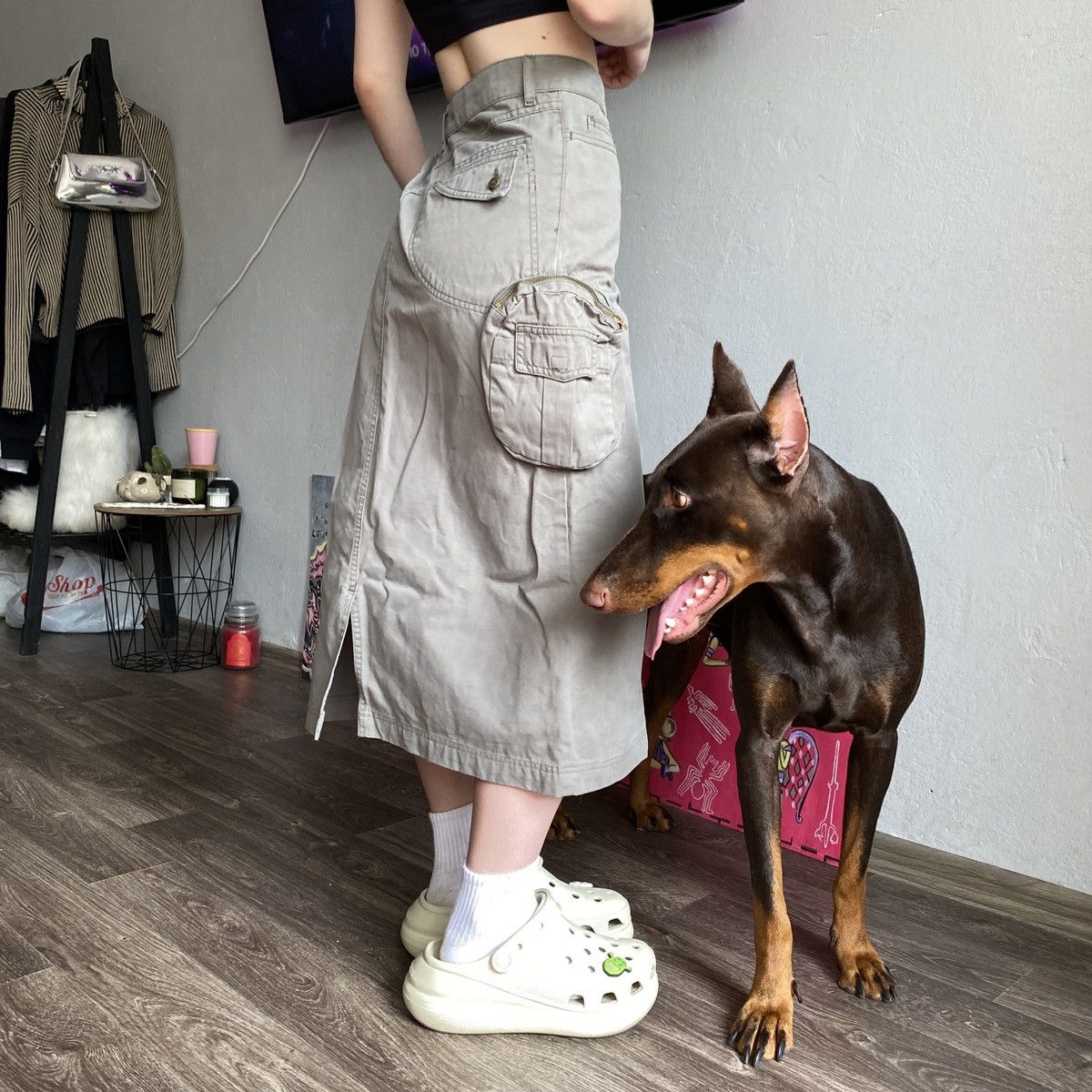 Japanese Brand × Vintage Vintage Y2K Multi pocket Skirt Size 34" / US 12 / IT 48 - 1 Thumbnail