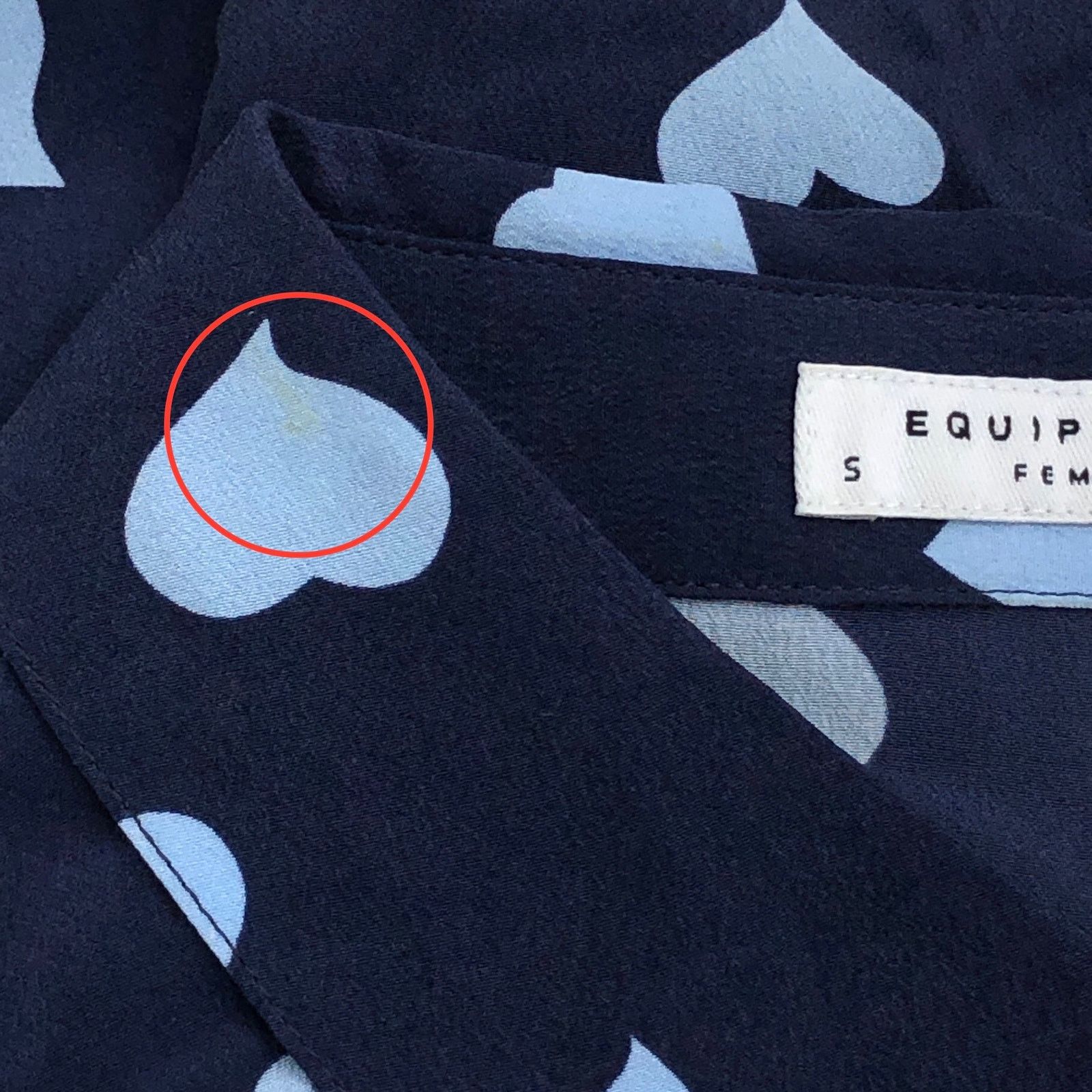Equipment Equipment Size S Top Mina Blouse Heart Print *TINY FLAW Size S / US 4 / IT 40 - 15 Thumbnail
