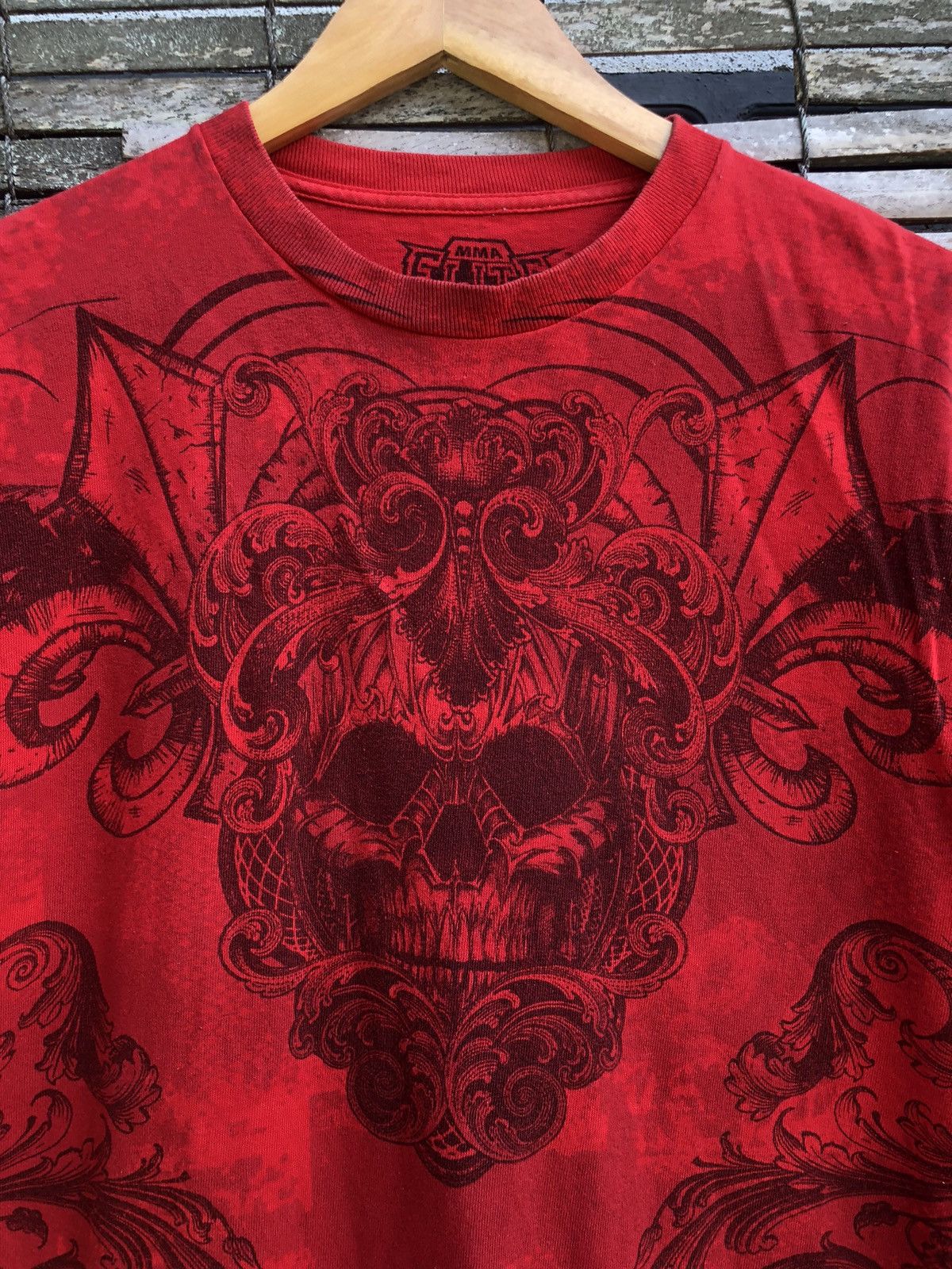 Affliction Vintage Y2K OVP MMA Elite Skulls Gothic Tee Size US L / EU 52-54 / 3 - 4 Thumbnail