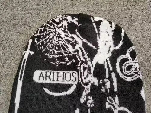 Other Spider Web Sword Graphic No Cuff Beanie Hat Black Size ONE SIZE - 2 Thumbnail
