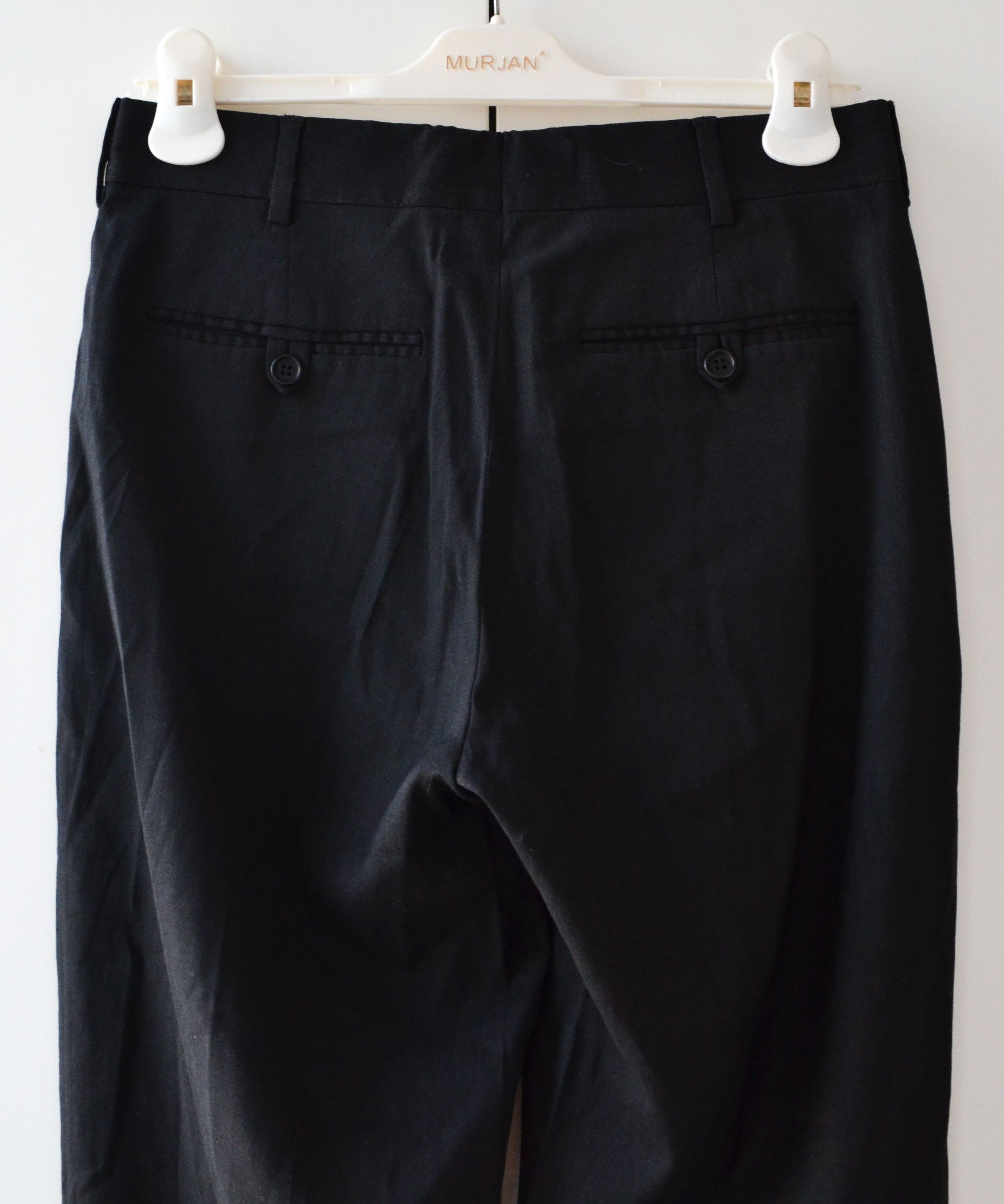 Helmut Lang 🔴 HELMUT LANG Pants Trousers Wool 90s Suit Pockets Black Size US 26 / EU 42 - 7 Thumbnail