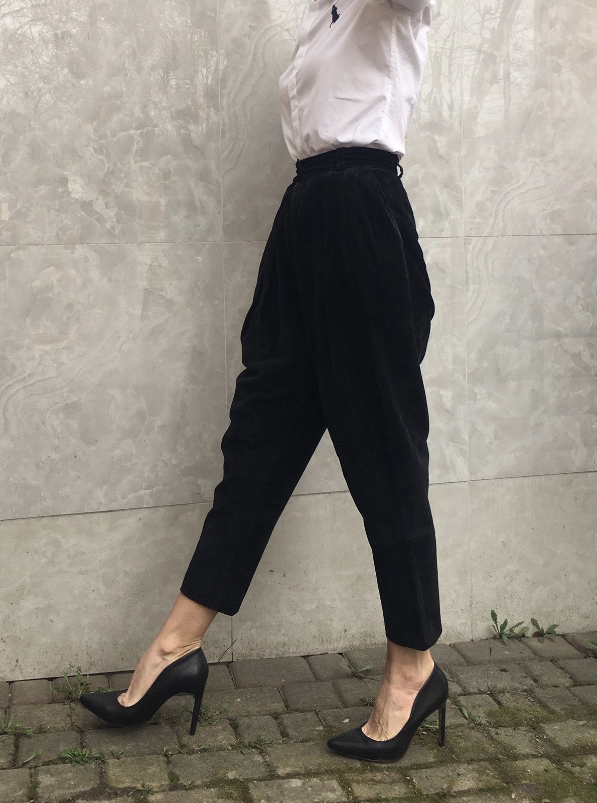 Kenzo KENZO Paris Black Calfskin Leather Vintage Pants Size EU 38 Size 27" / US 4 / IT 40 - 9 Thumbnail