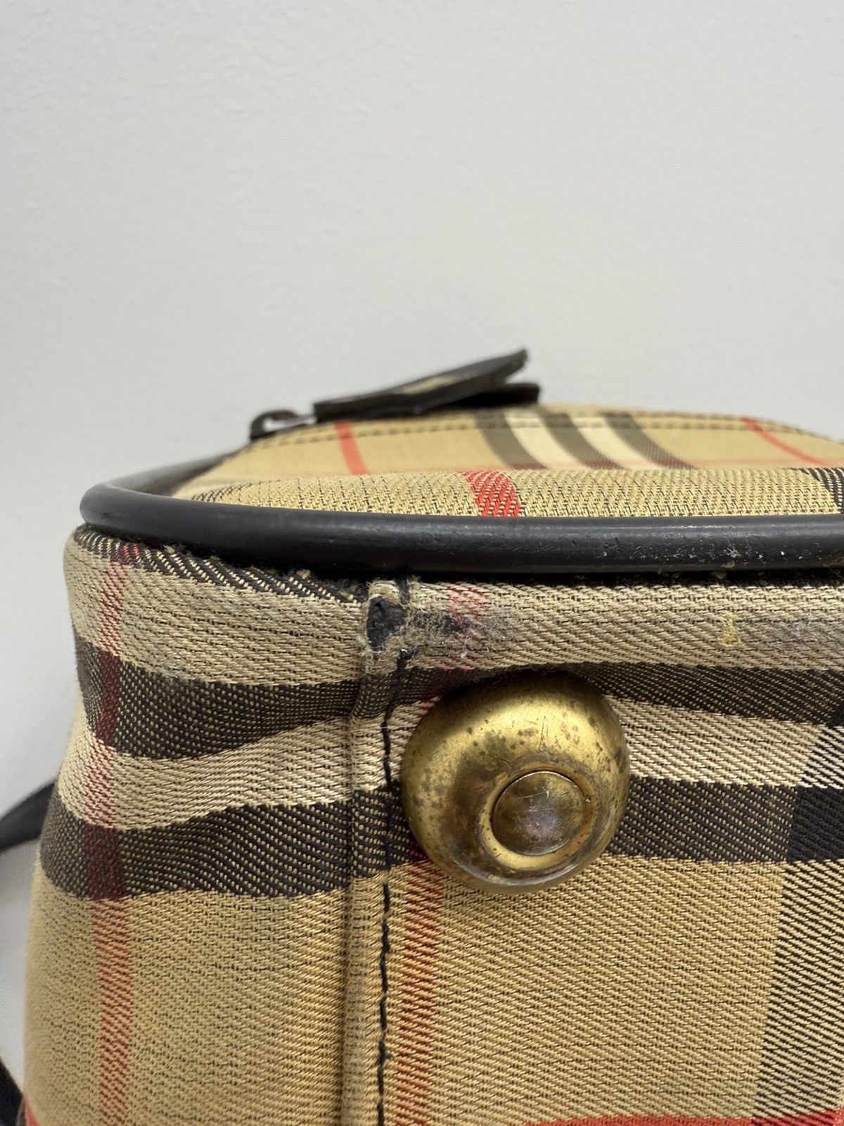 Burberry Vintage Burberrys Nova Check Big Speedy Handle Bag Size ONE SIZE - 12 Thumbnail
