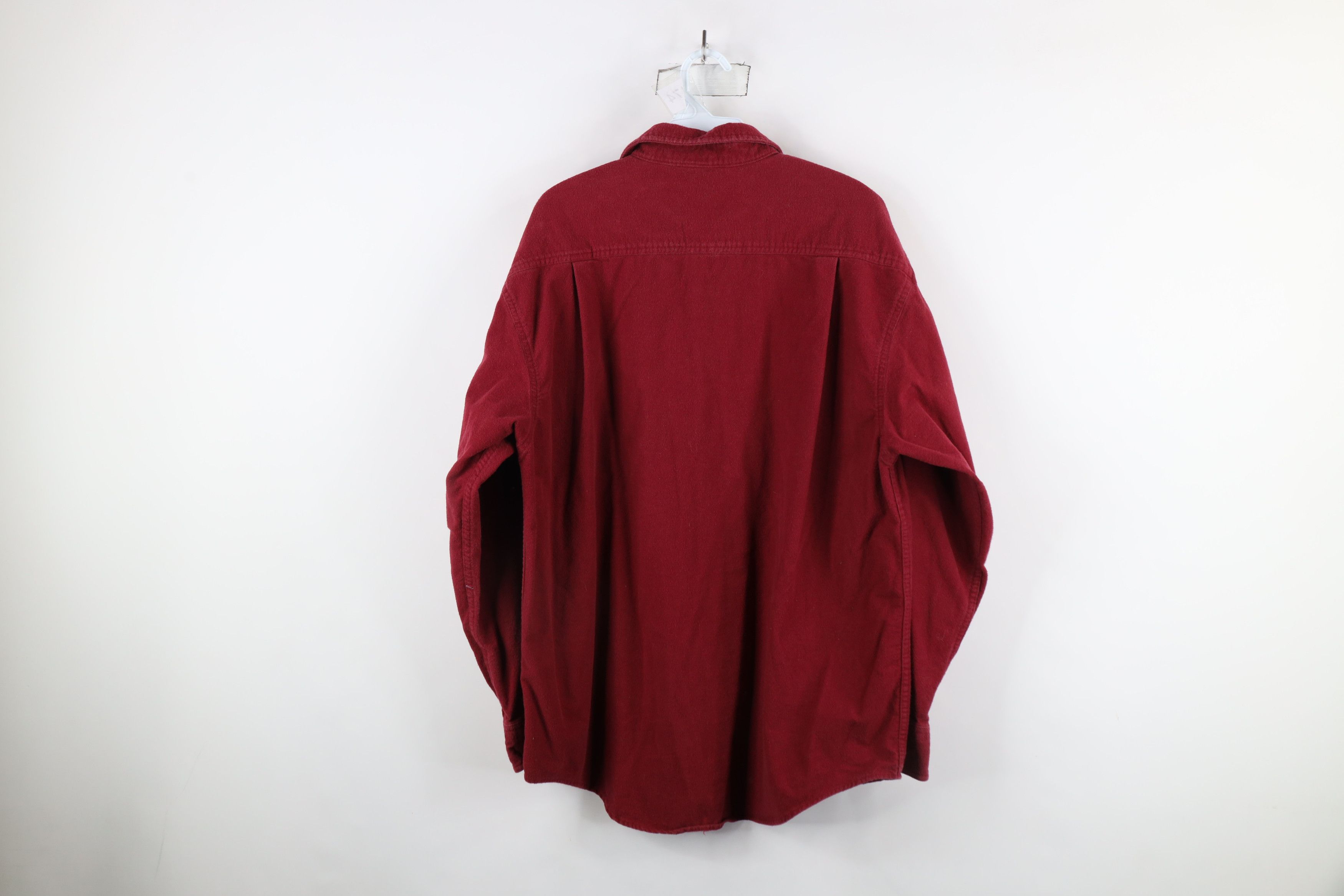 Vintage Vintage 90s Streetwear Chamois Cloth Button Shirt Red Size US L / EU 52-54 / 3 - 8 Thumbnail
