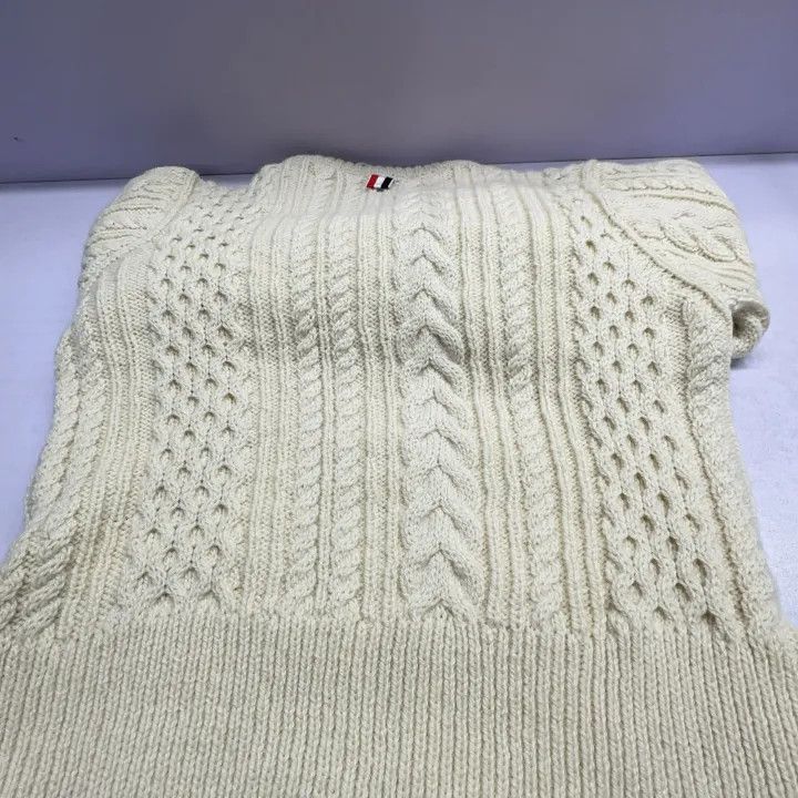 Thom Browne Thom Browne Beige Wool Sweater for Men -2507 Size US M / EU 48-50 / 2 - 4 Thumbnail