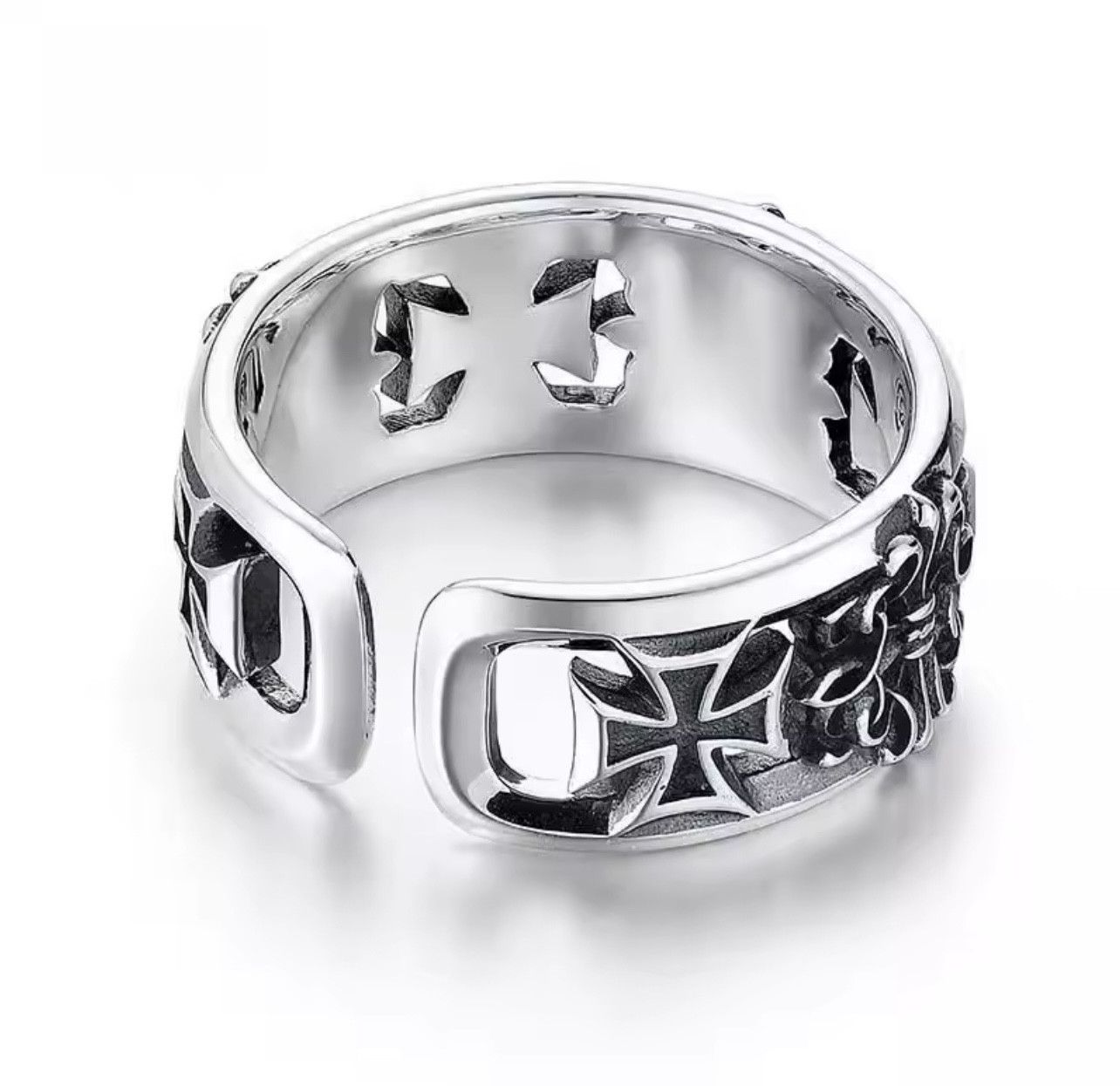 Other Bague Homme Cross Figure Resizable Ring Size ONE SIZE - 3 Thumbnail