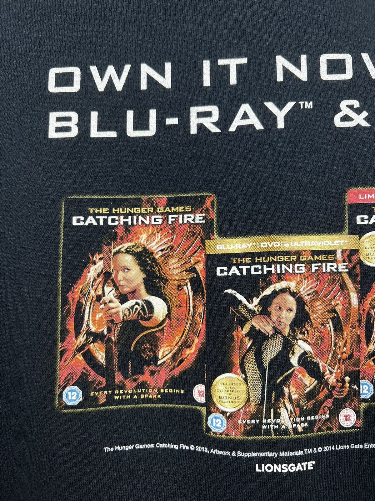 Vintage VINTAGE '13 THE HUNGER GAMES CATCHING FIRE MOVIE TEE Size US L / EU 52-54 / 3 - 5 Thumbnail