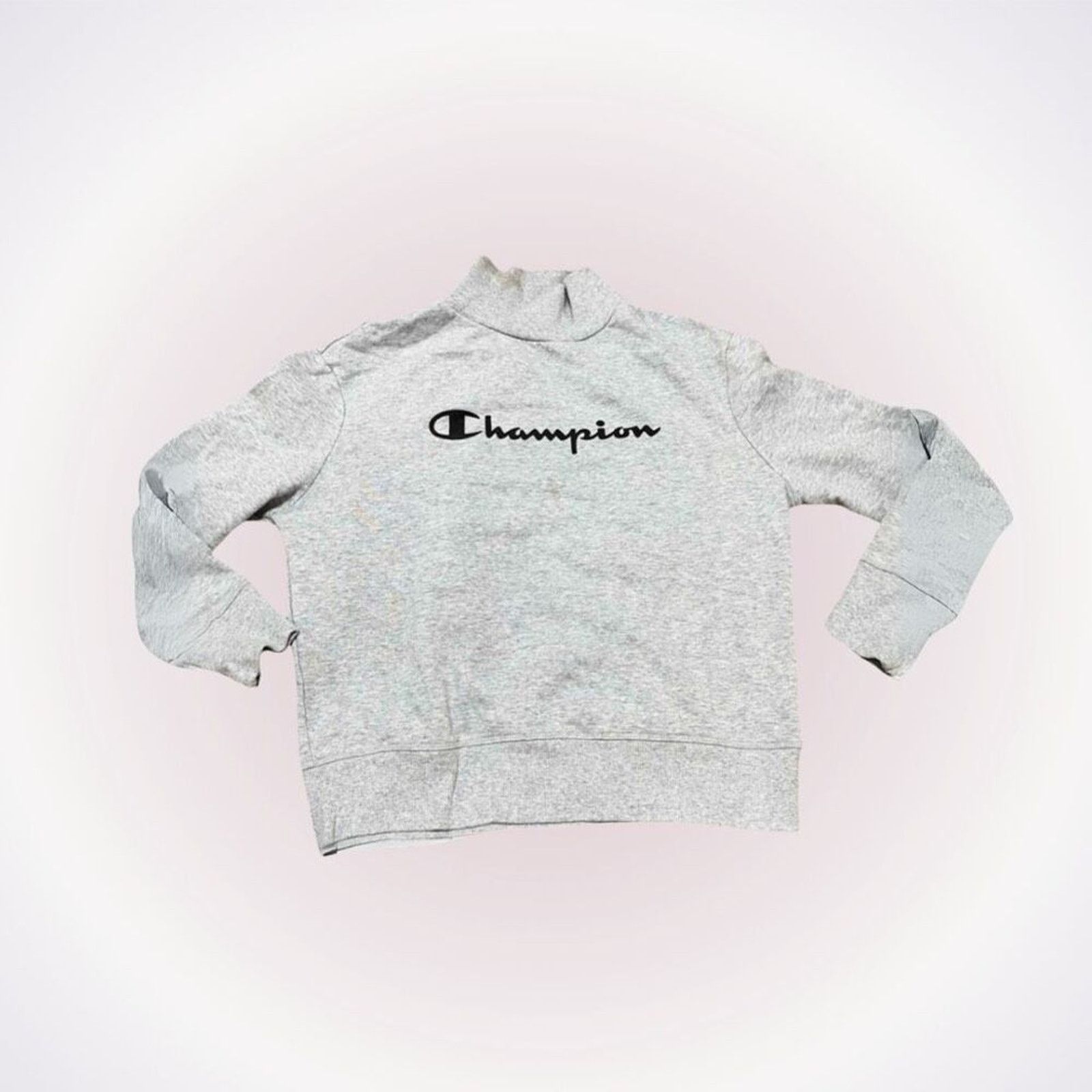 Champion Champion Heather Gray Mock Neck Pullover | Sz S Size S / US 4 / IT 40 - 1 Thumbnail