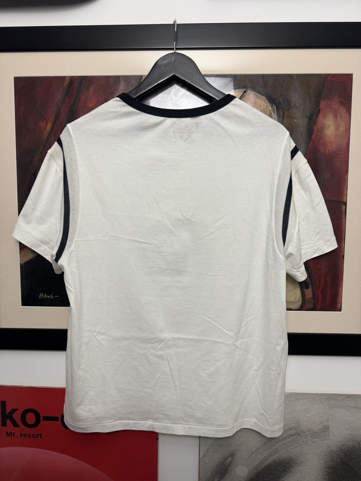 Celine Celine Hedi Slimane Ringer Tee Designer White Black LA Print Size US L / EU 52-54 / 3 - 5 Thumbnail