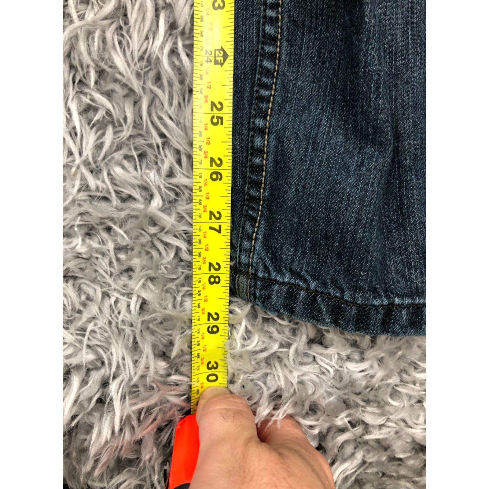 Vintage J.Ferrar Relaxed Straight Jeans 44x30 Mens Dark Blue Wash Denim 5-Pocket Baggy Straight Mens Jeans Size US 44 / EU 60 - 3 Thumbnail