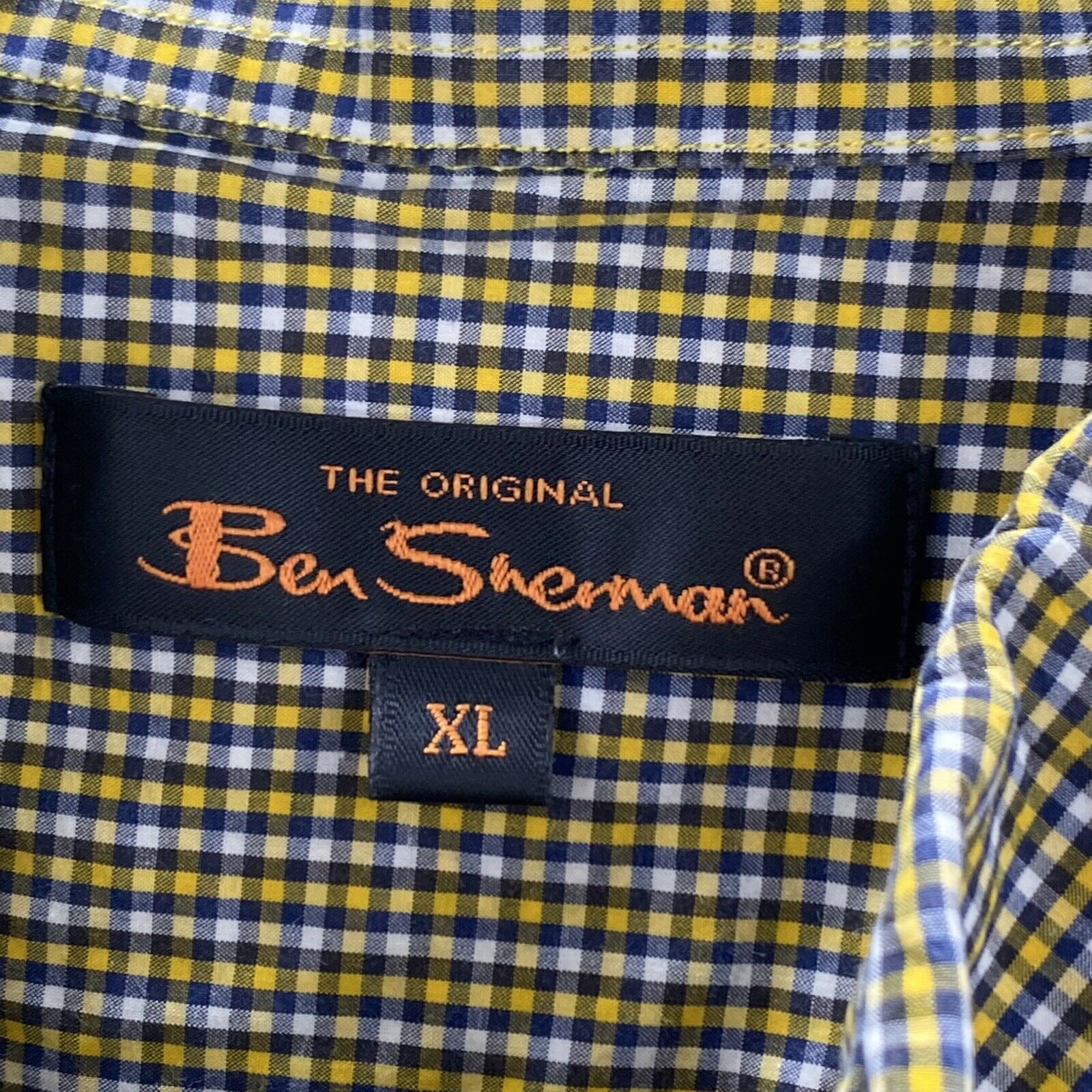 Ben Sherman Ben Sherman Mens XL Long Sleeve Button Down Yellow PLAID Size US XL / EU 56 / 4 - 4 Thumbnail