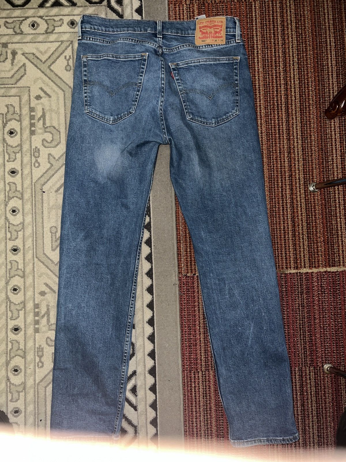 Levi's Vintage OOs Levis 505 redline Distressed Denim Jeans Size US 36 / EU 52 - 2 Thumbnail
