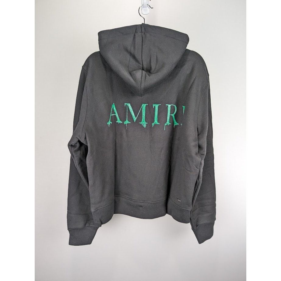 o1rshd1 Watercolor MA Hoodie in Black/Green M