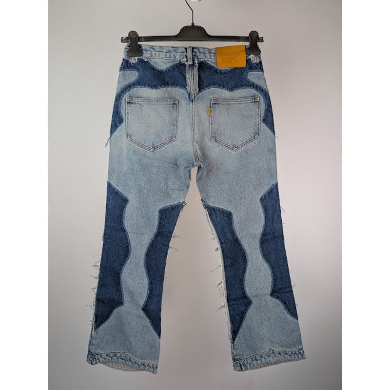 Gallery Dept. o1rshd1 Patchwork Flared Denim Jeans in Indigo Blue Size US 30 / EU 46 - 19 Thumbnail