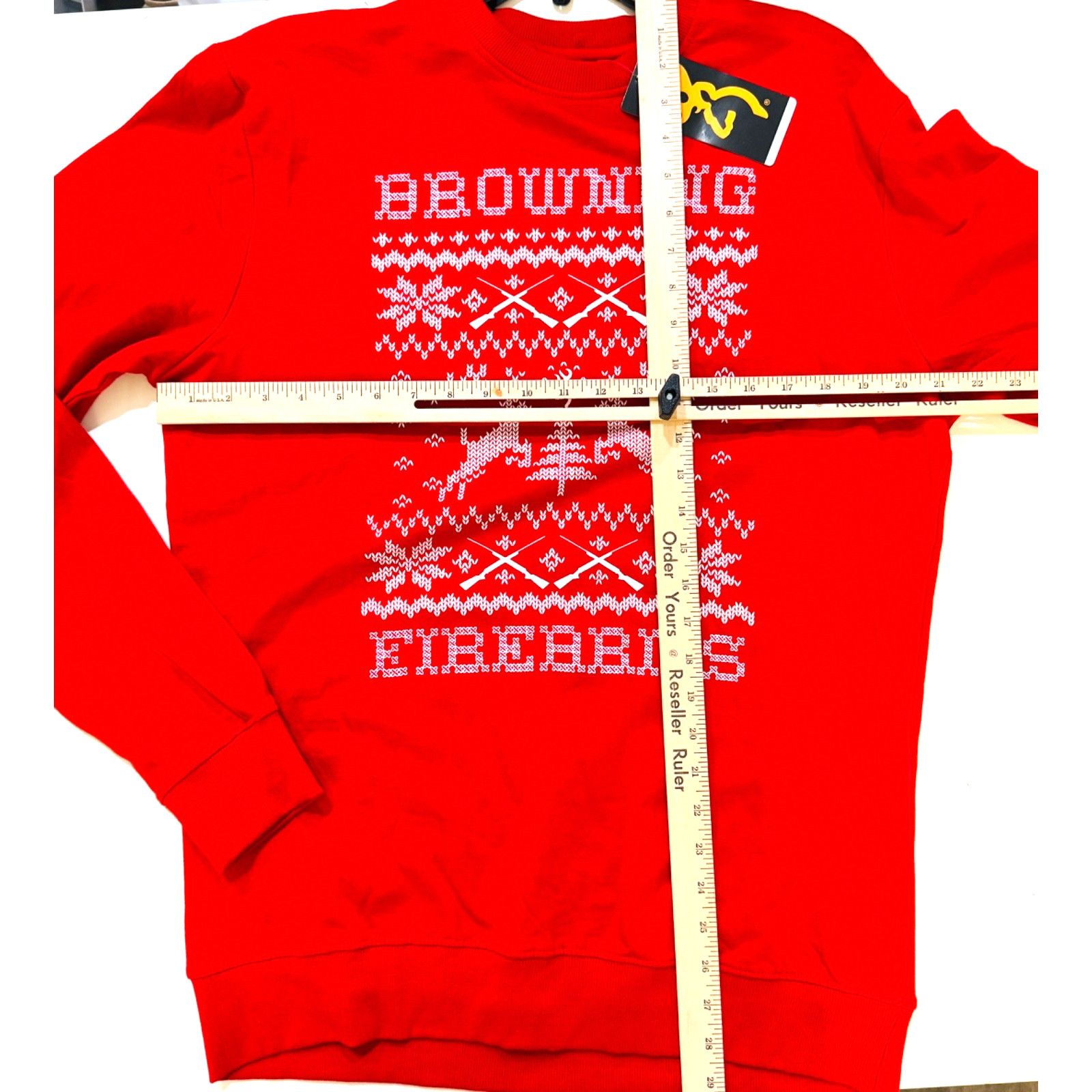 & Other Stories Browning Christmas Sweatshirt L/XL Red Firearms Reindeer Size US L / EU 52-54 / 3 - 5 Thumbnail
