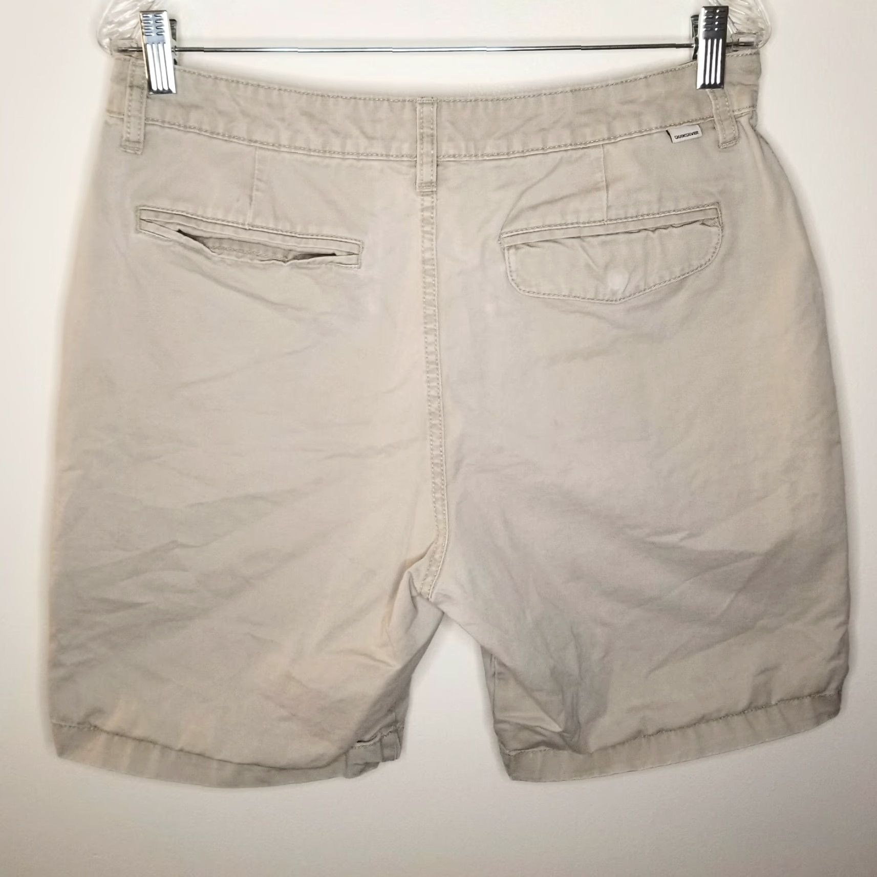Quiksilver Quiksilver Chino Shorts - Men - 32 - Beige - Regular Fit - Casual Flat-Front Size US 32 / EU 48 - 4 Thumbnail