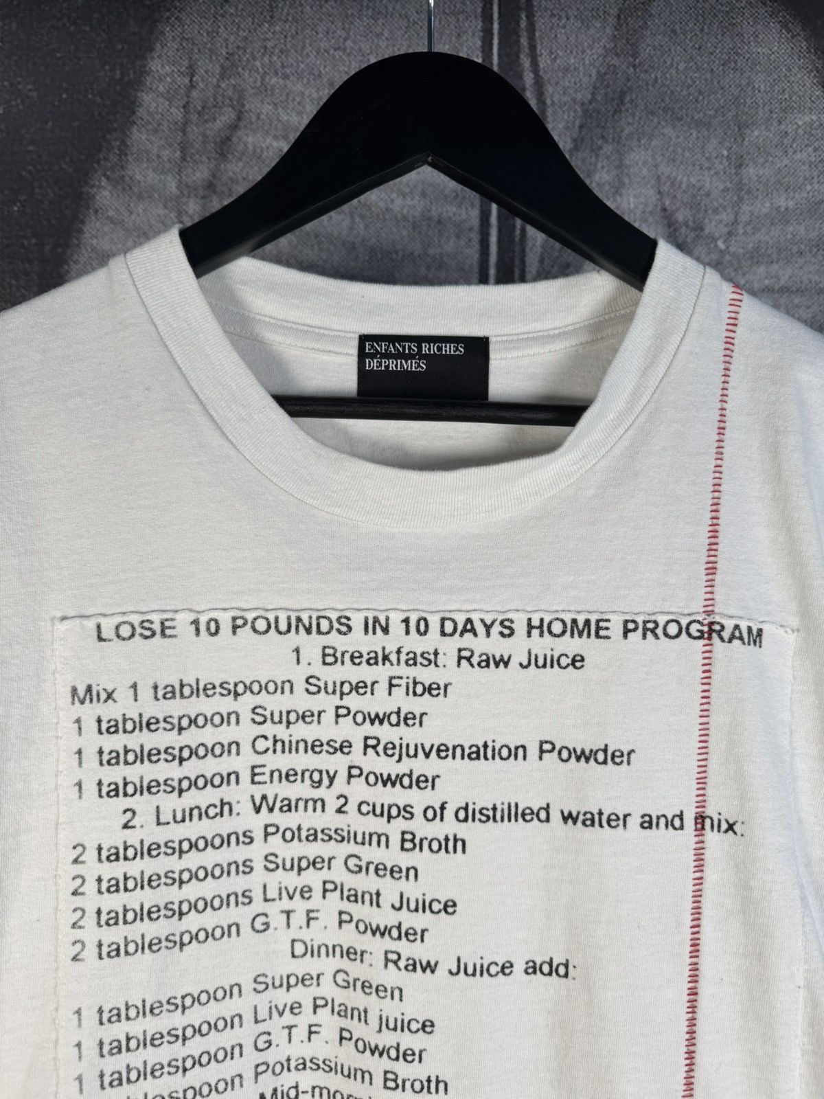 Enfants Riches Deprimes CONTROVERSIAL🚭 2024 "HOW TO LOSE 10 LBS" RECONSTRUCTED SHIRT Size US XL / EU 56 / 4 - 3 Thumbnail