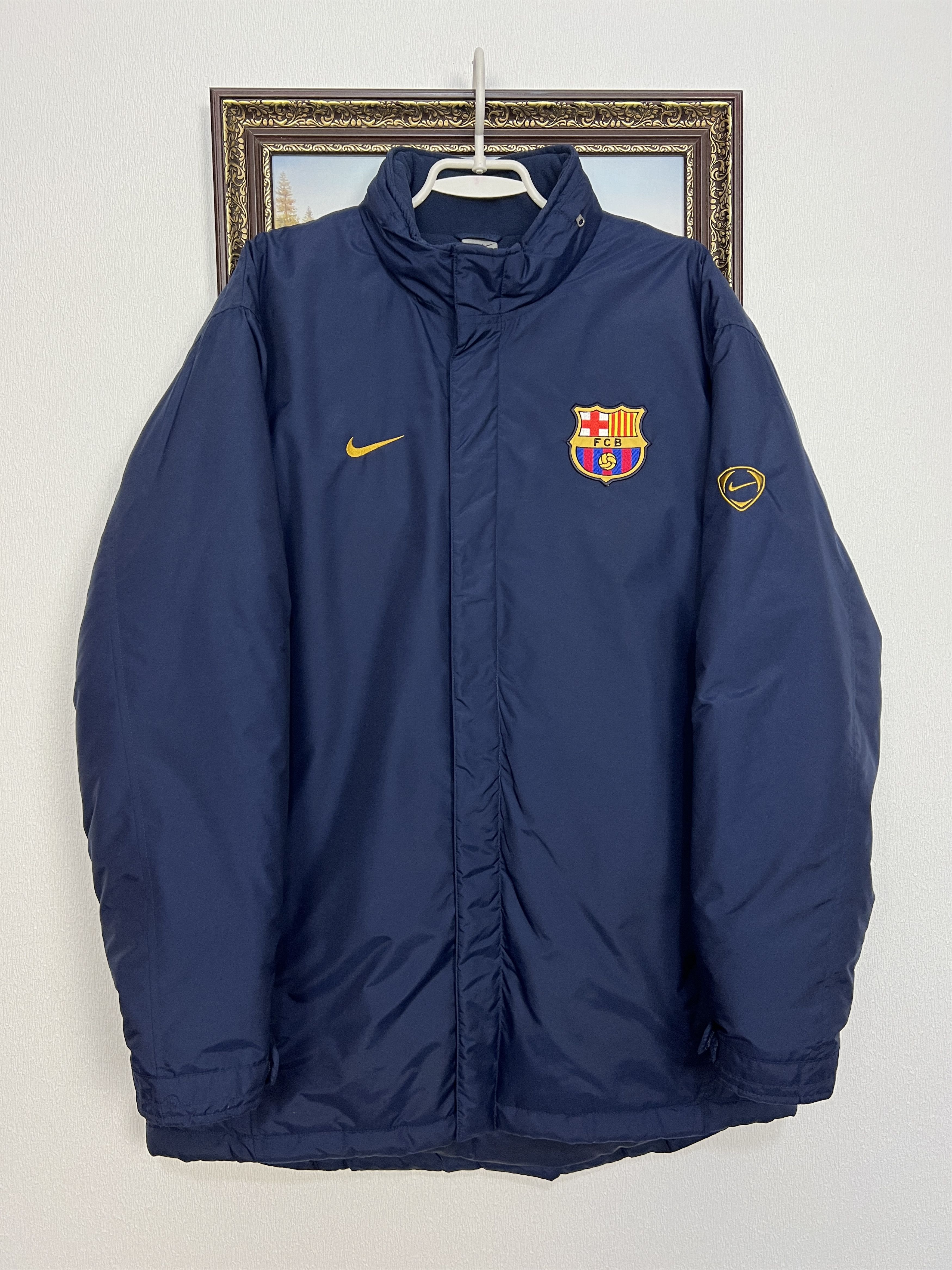 Nike Vintage 2000's Nike Barcelona Football Padded Jacket Soccer Size US L / EU 52-54 / 3 - 1 Thumbnail